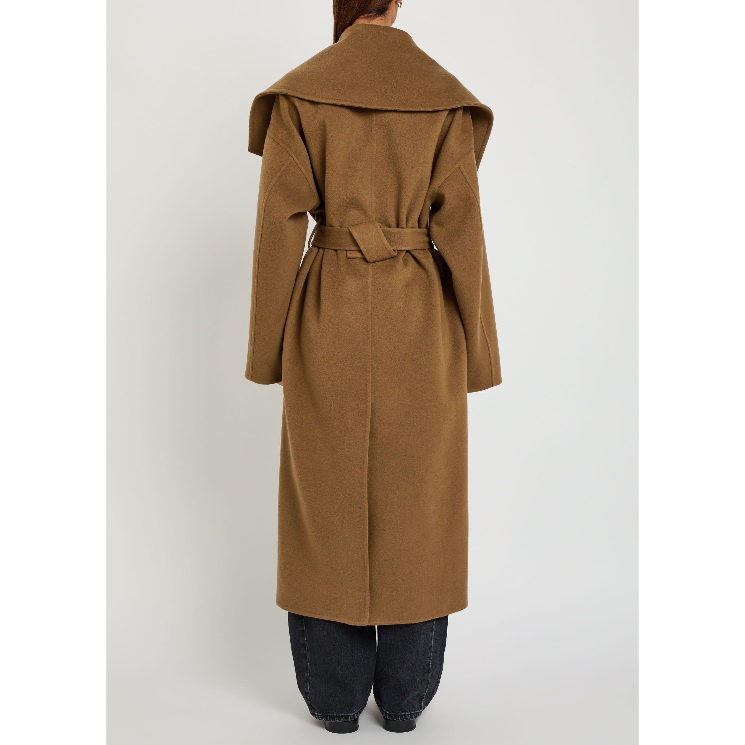 BROWN - JW Anderson - Women's Wrap Wool Oversized-Fit Trench Coat - 3