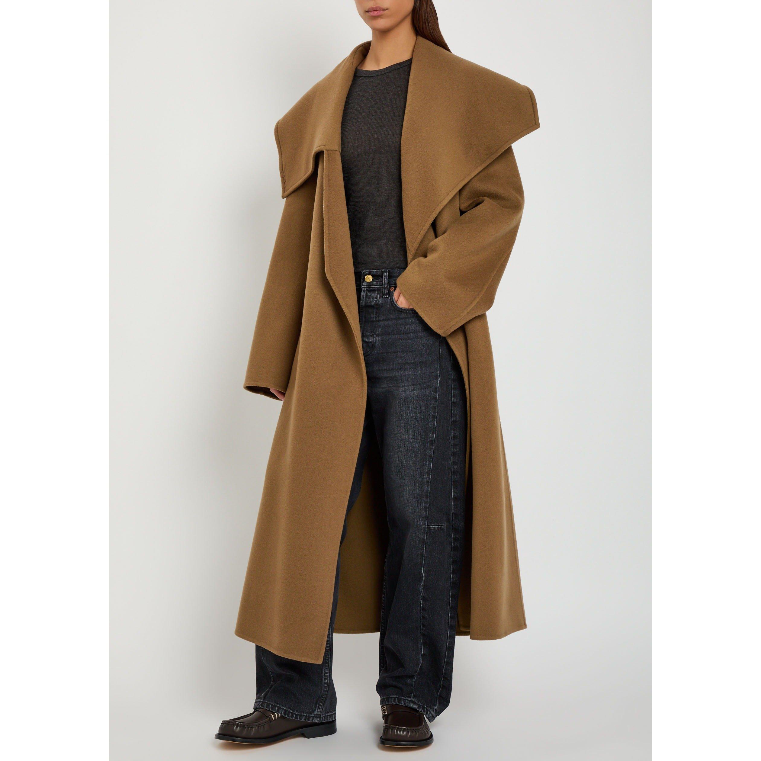 BROWN - JW Anderson - Women's Wrap Wool Oversized-Fit Trench Coat - 5