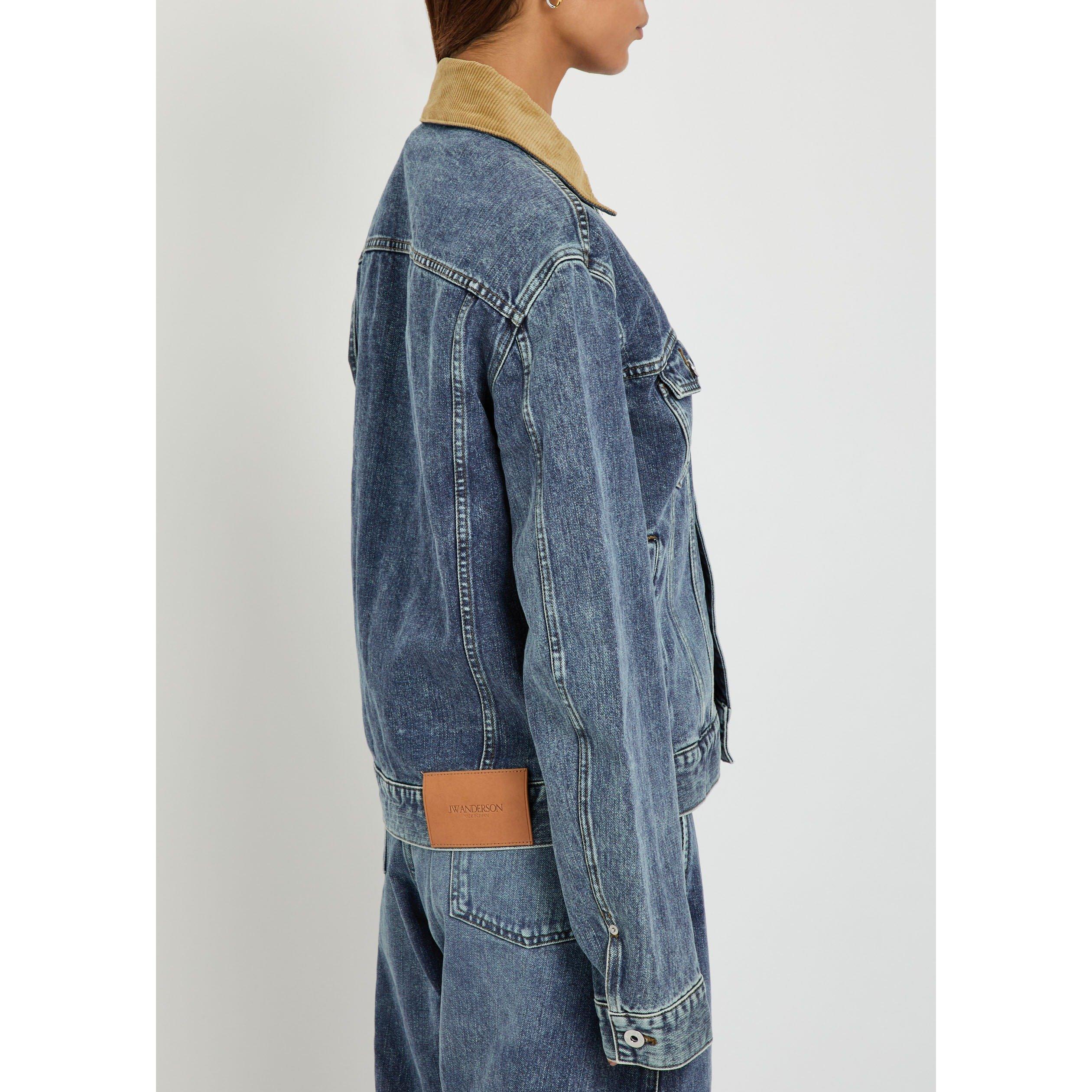 DENIM - JW Anderson - Women's Corduroy Collar Denim Jacket - 3