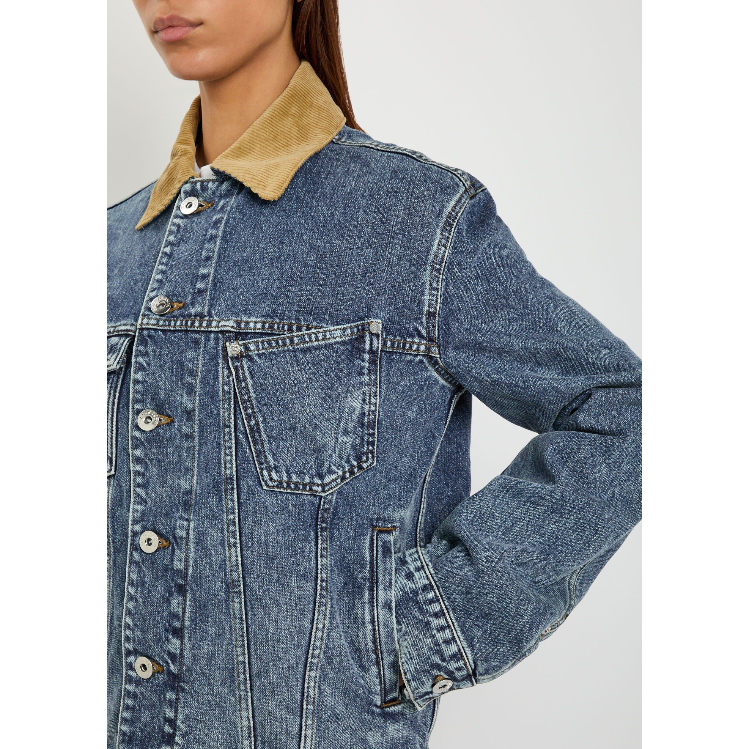 DENIM - JW Anderson - Women's Corduroy Collar Denim Jacket - 4