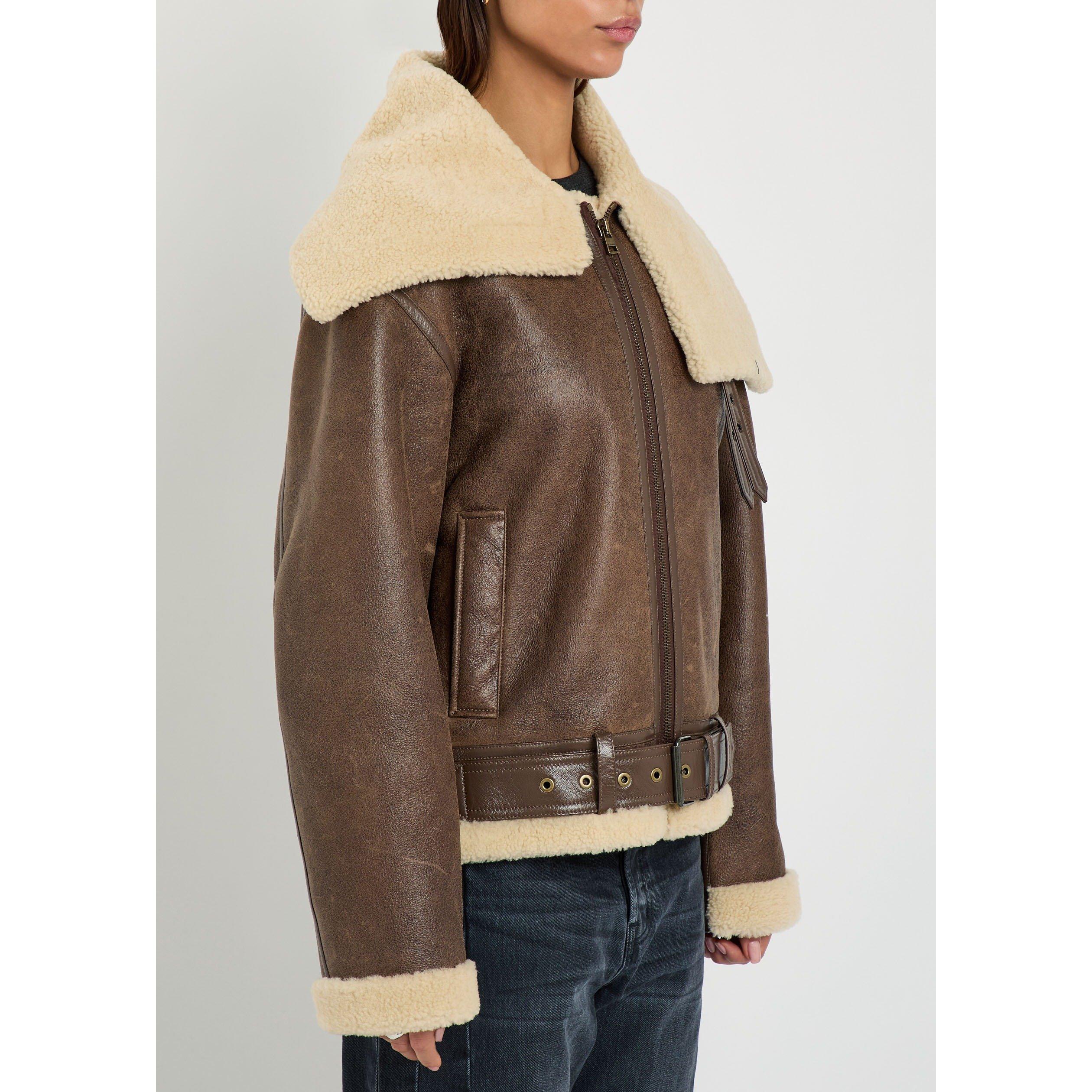 BROWN - JW Anderson - Women's Oversized-Fit Shearling Jacket - 2