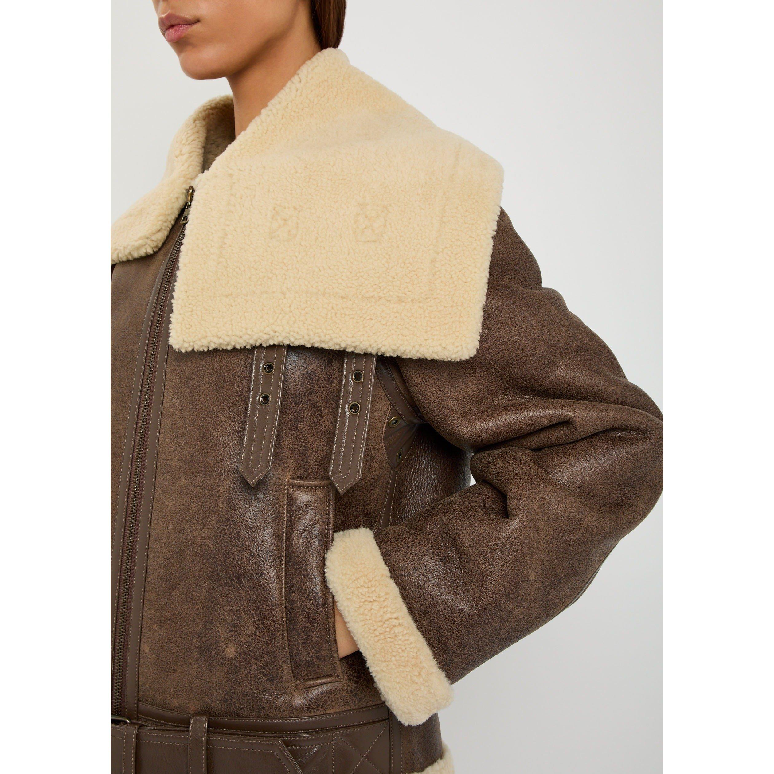 BROWN - JW Anderson - Women's Oversized-Fit Shearling Jacket - 4