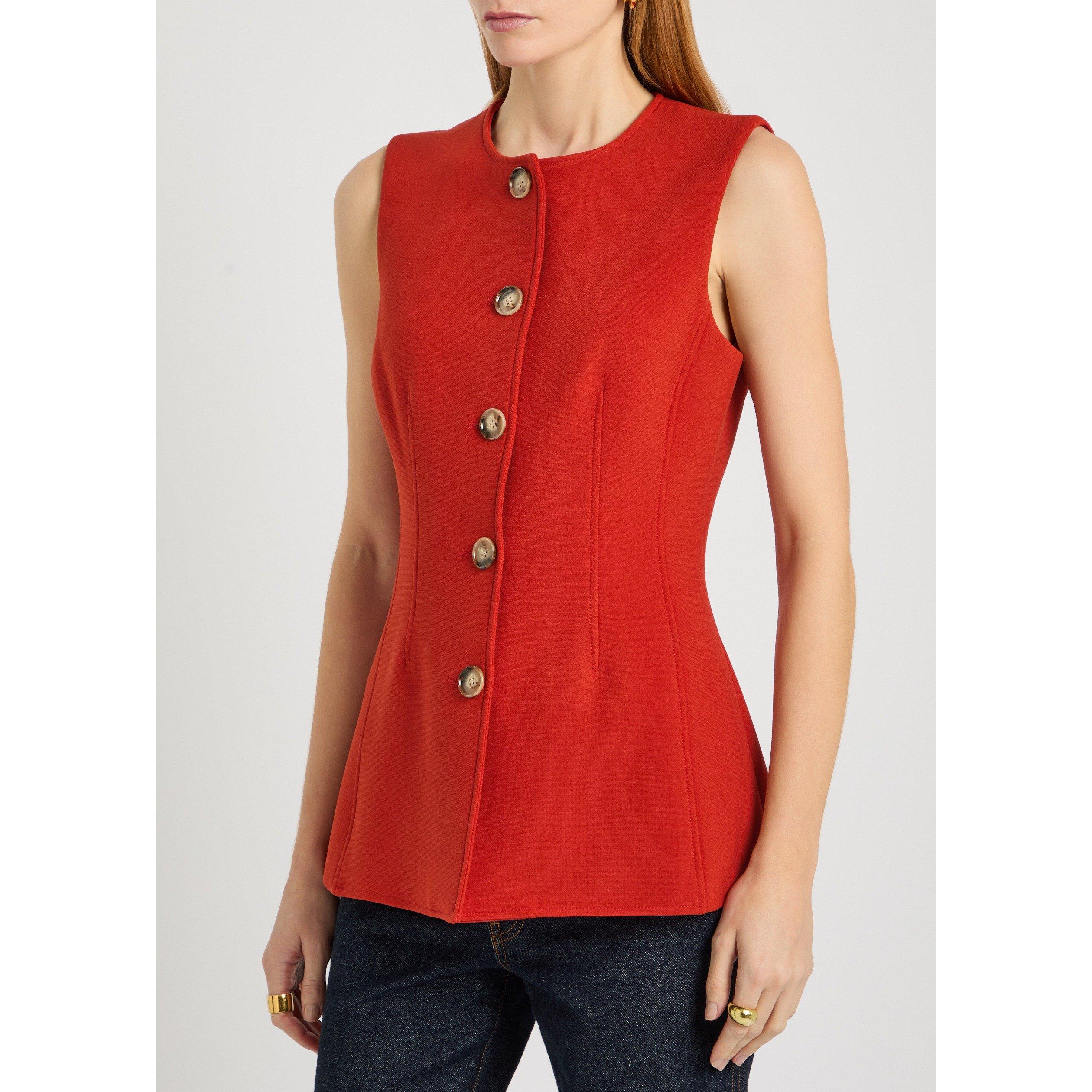 RED - Veronica Beard - Women's Jessup Button-Up Waistcoat - 2