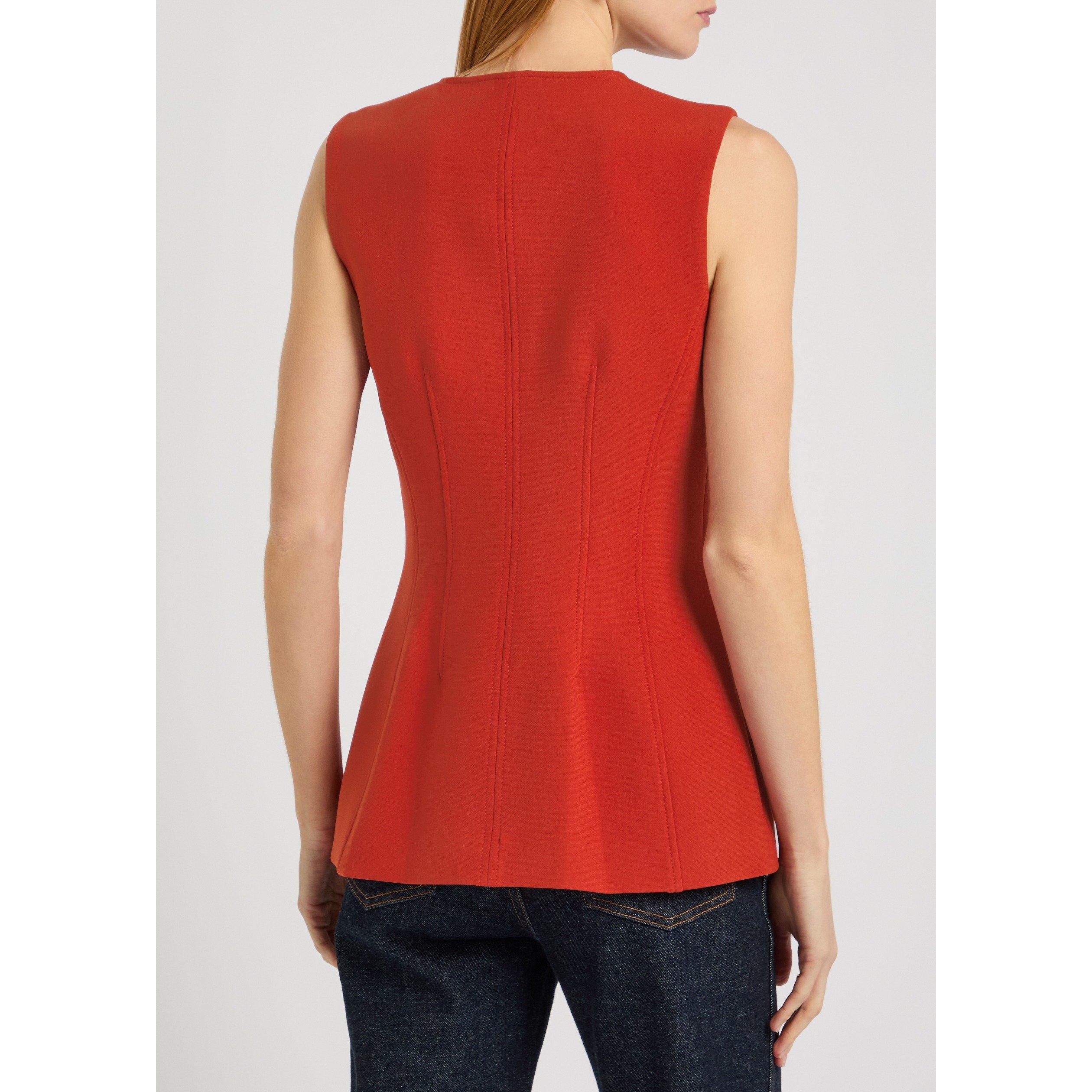 RED - Veronica Beard - Women's Jessup Button-Up Waistcoat - 3