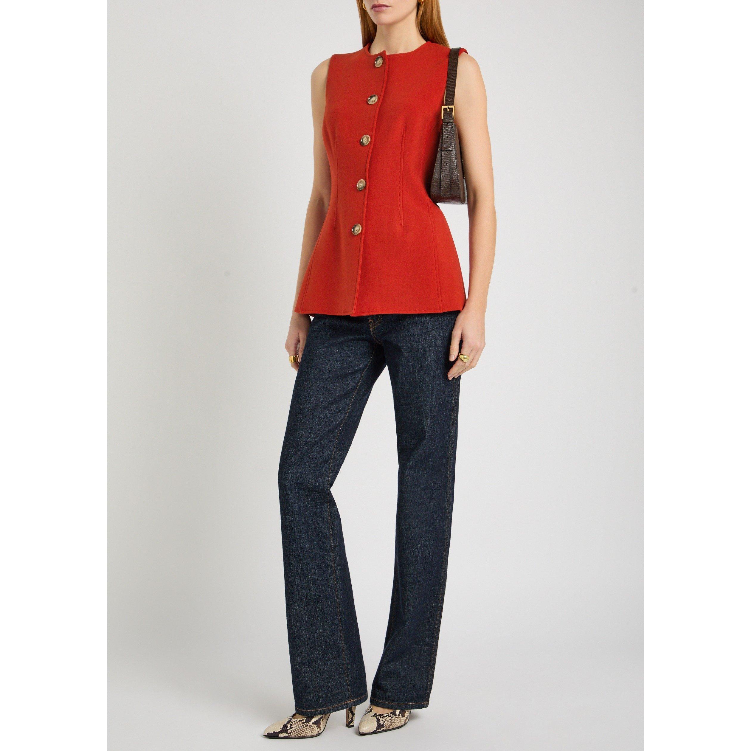 RED - Veronica Beard - Women's Jessup Button-Up Waistcoat - 5