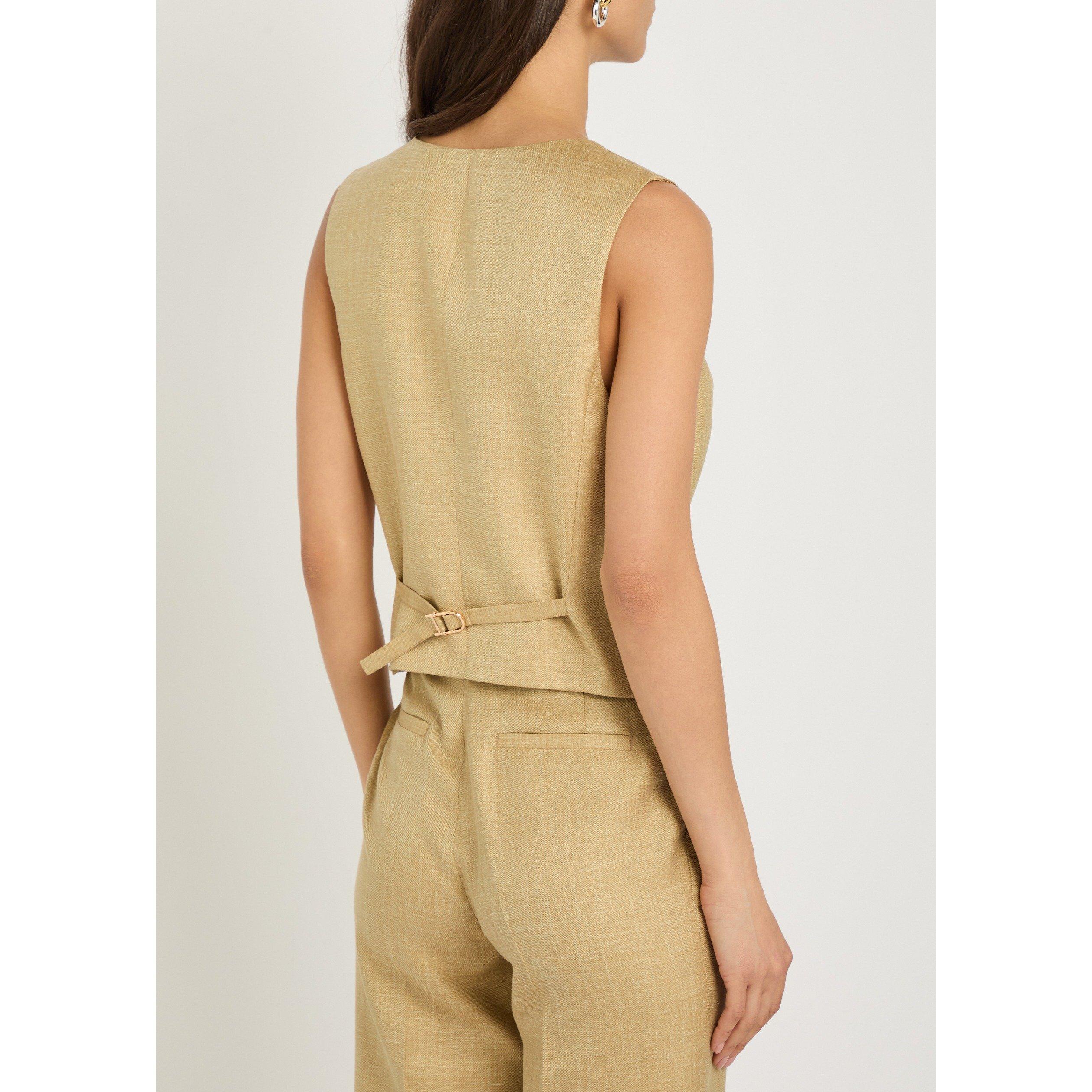 BEIGE - Gabriela Hearst - Women's Coleridge Wool Waistcoat - 3