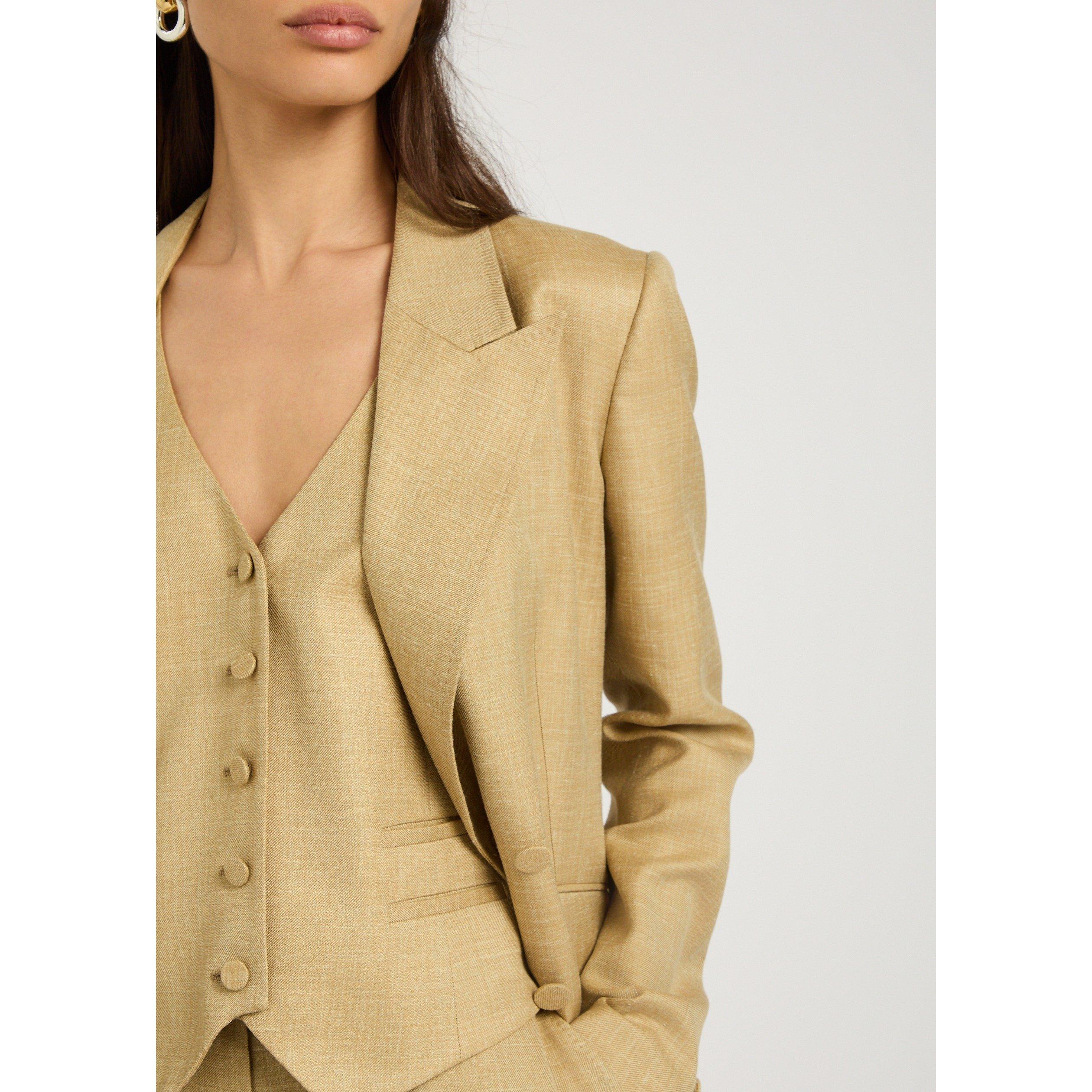 BEIGE - Gabriela Hearst - Women's Coleridge Wool Waistcoat - 4