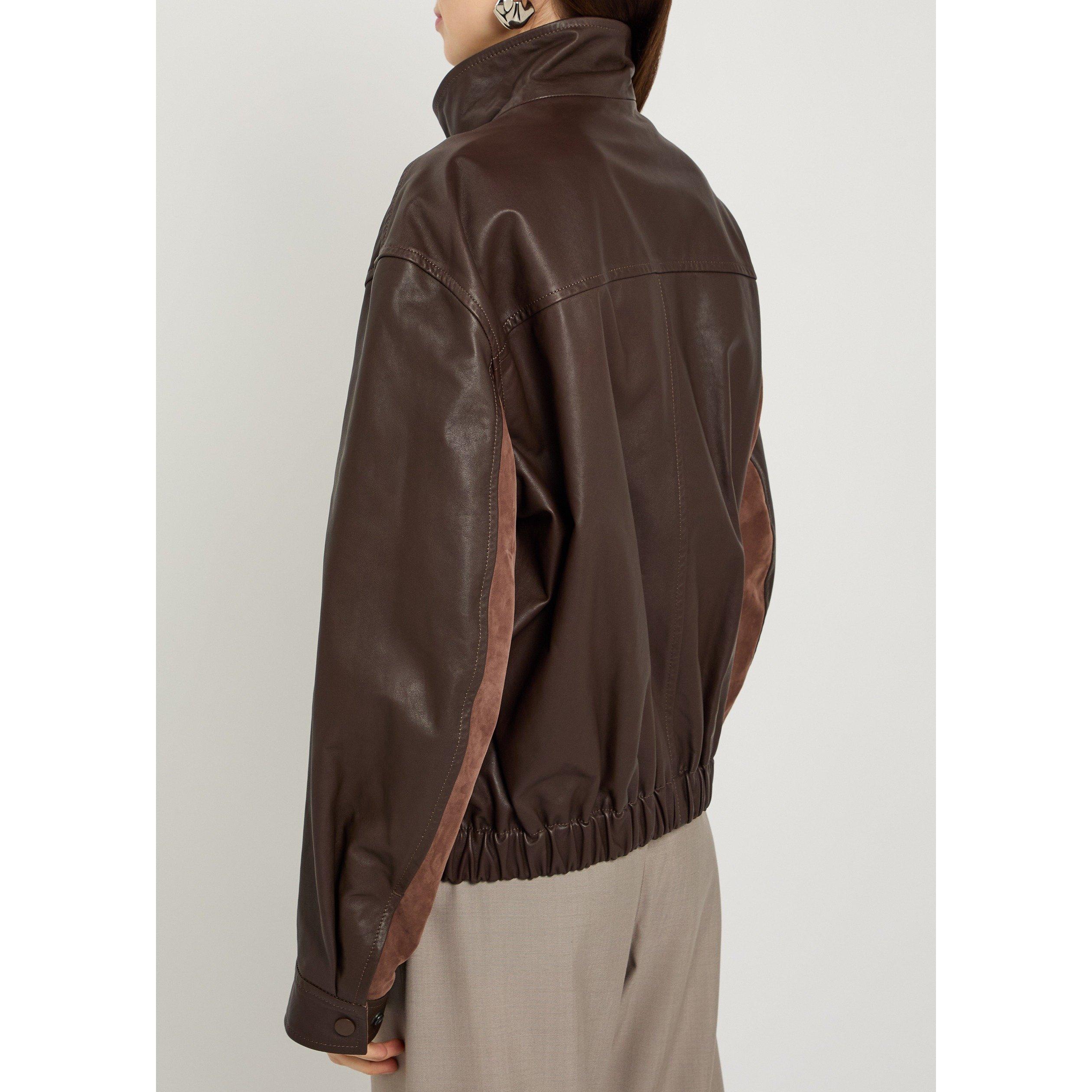 CHOCOLATE - Lemaire - Women's Soft Blouson Leather Jacket - 3