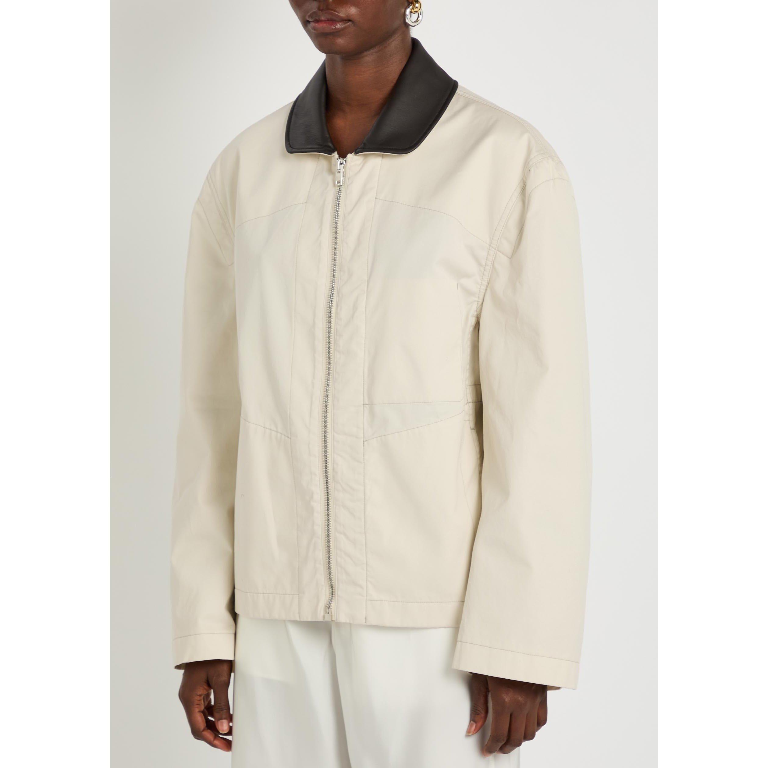 IVORY - Lemaire - LEATHER COLLAR BLOUSON - 2