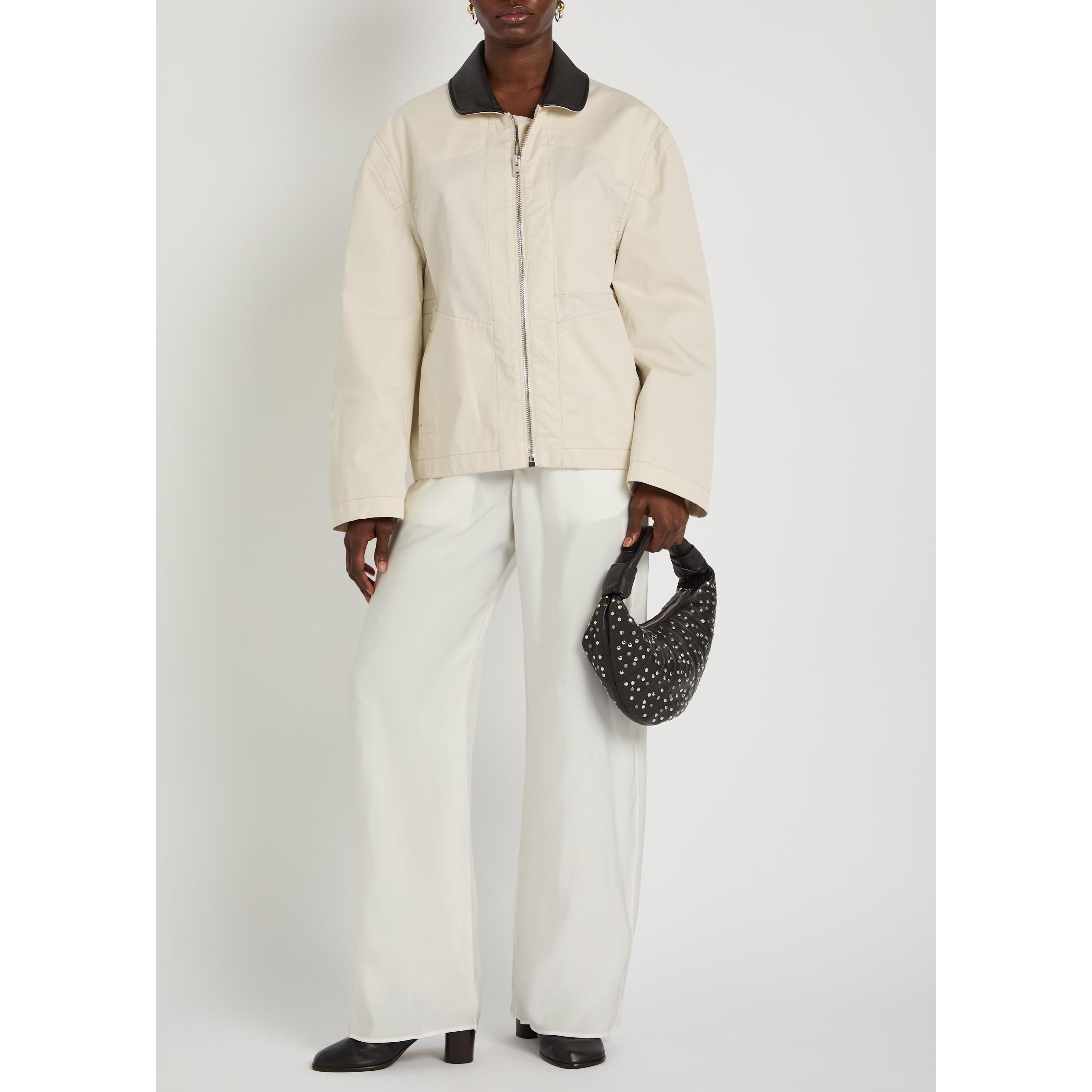 IVORY - Lemaire - LEATHER COLLAR BLOUSON - 5