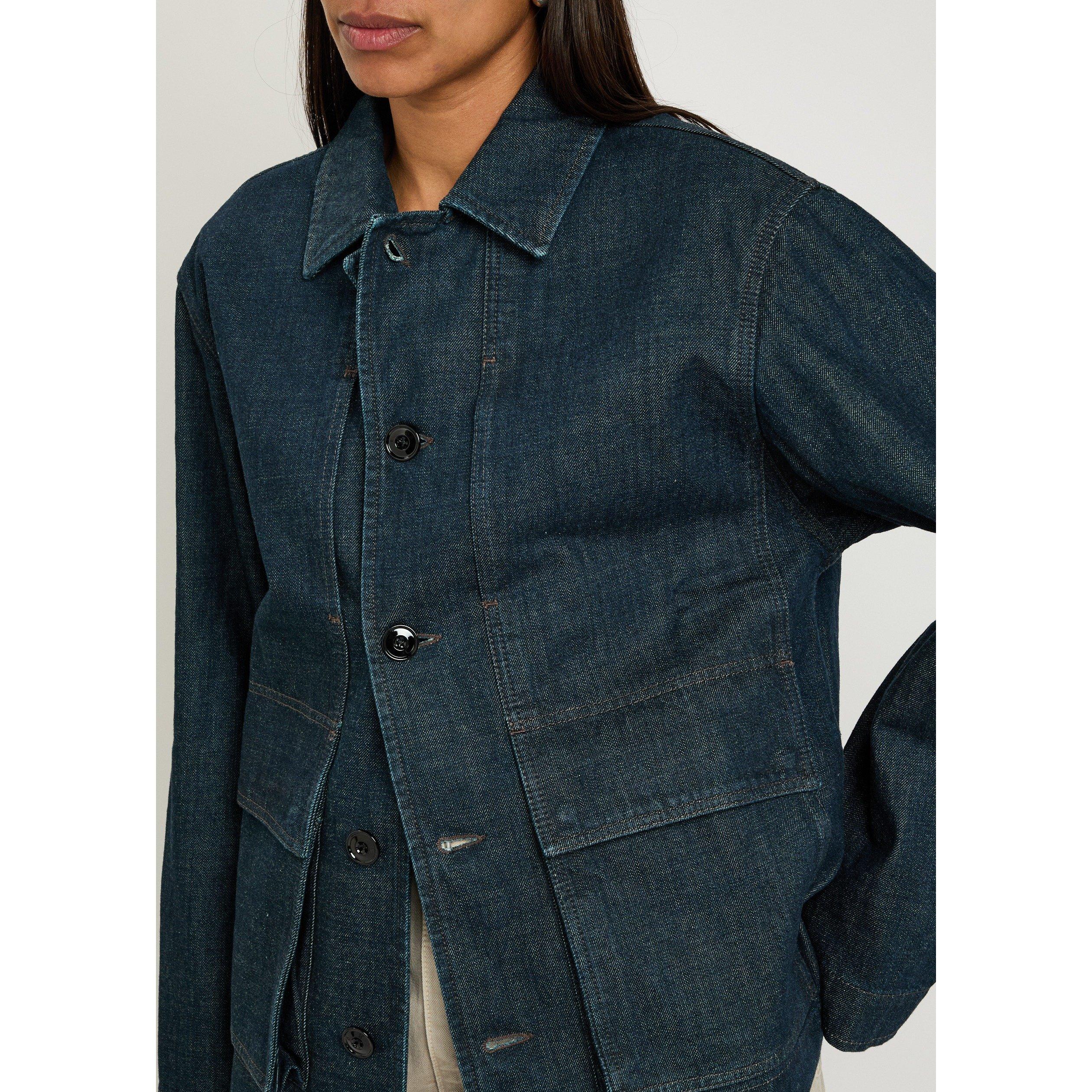 INDIGO - Lemaire - Women's Boxy Oversized-Fit Denim Jacket - 4