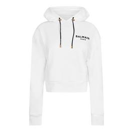 Balmain Logo Drawstring Hoodie