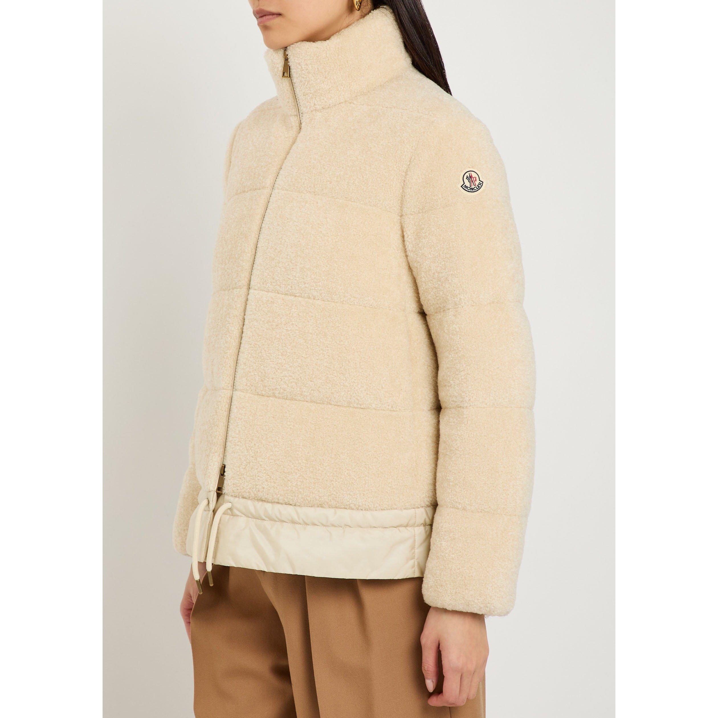 CREAM - Moncler - Women's Cedre Teddy Fleece Short Puffer Jacket - 2