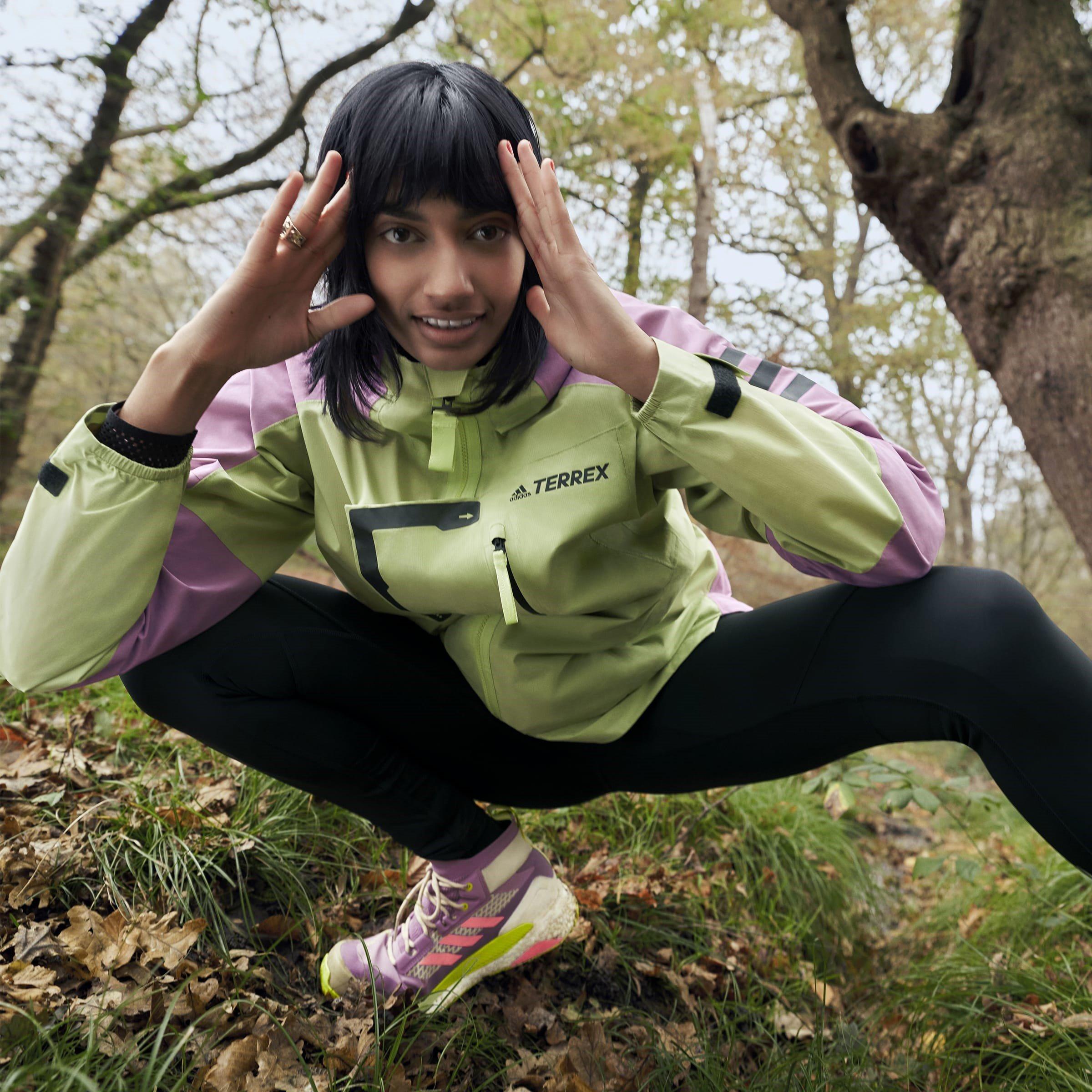 Pls Lm/Mgc M - adidas - TERREX XPLORIC RAIN.RDY HIKING JACKET Womens - 6