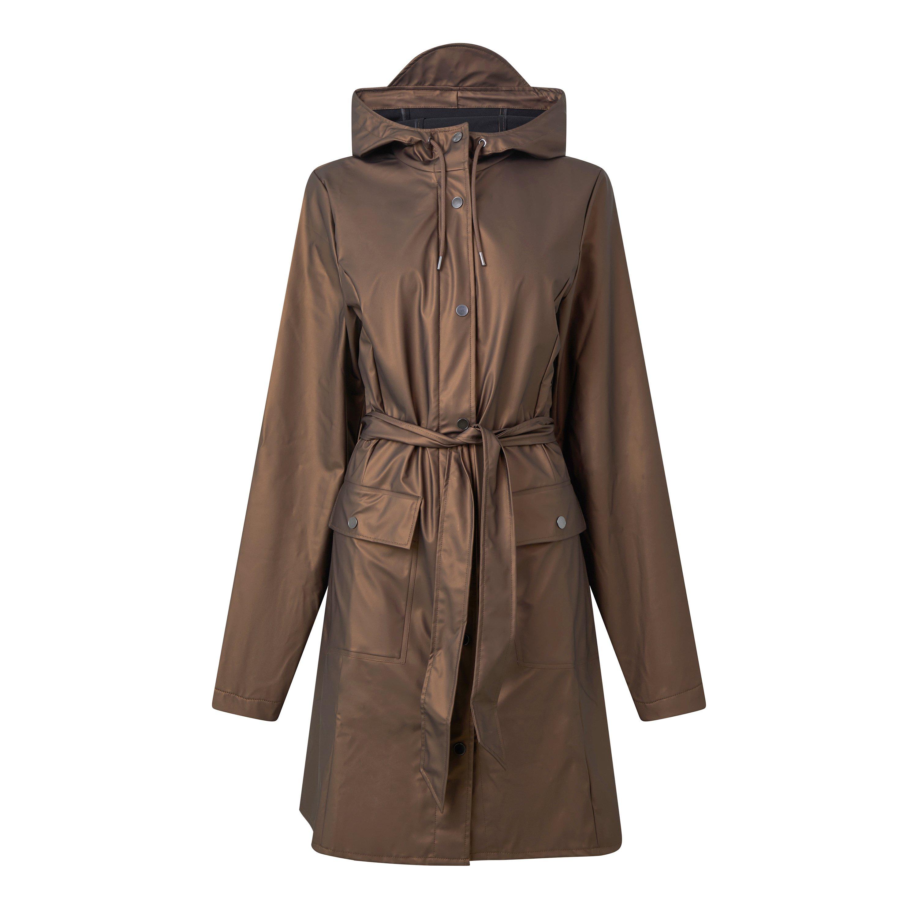 Rains Womens Curve Long Raincoat - Comet - X Large