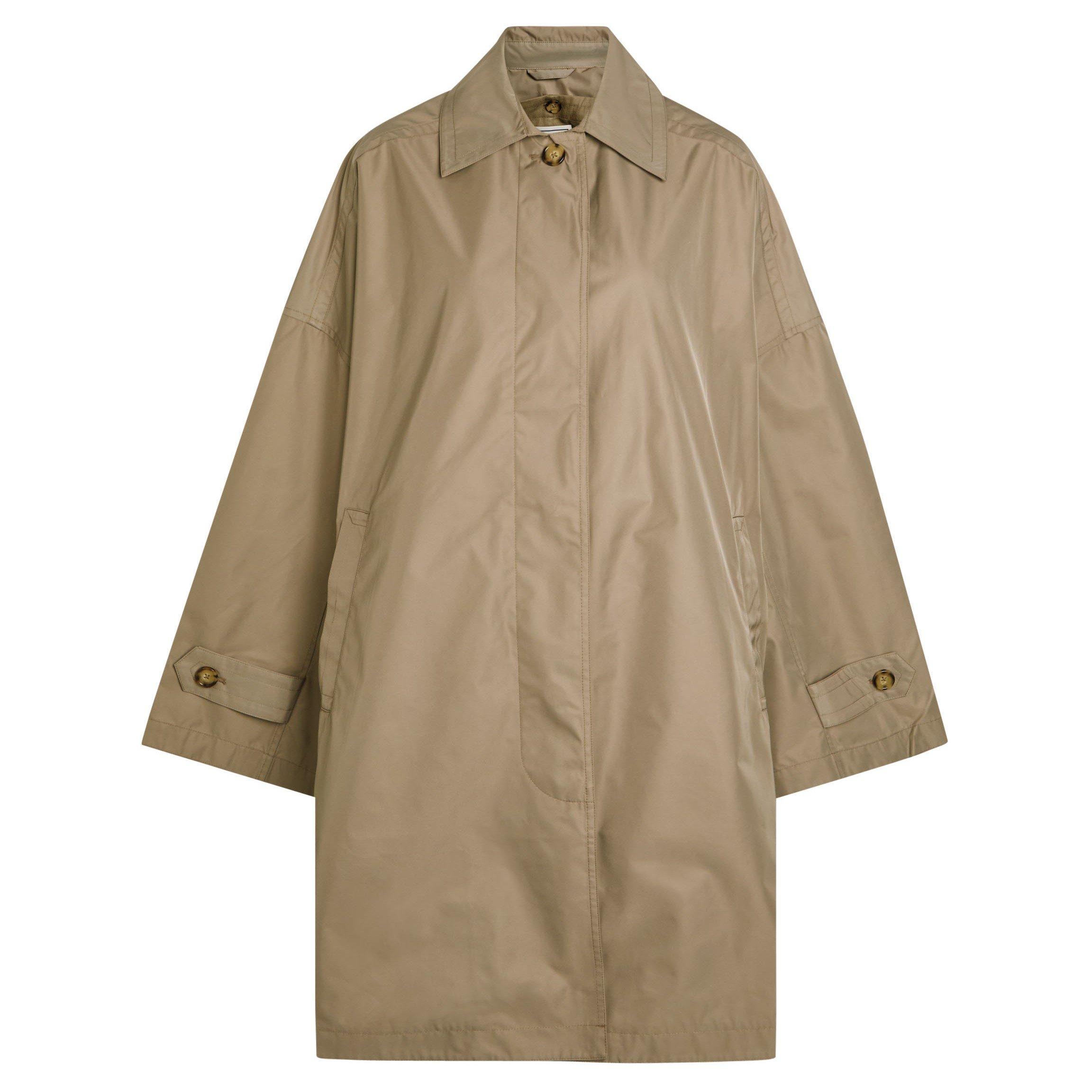 TAUPE - Toteme - Women's Car Coat Oversized-Fit Overcoat - 1