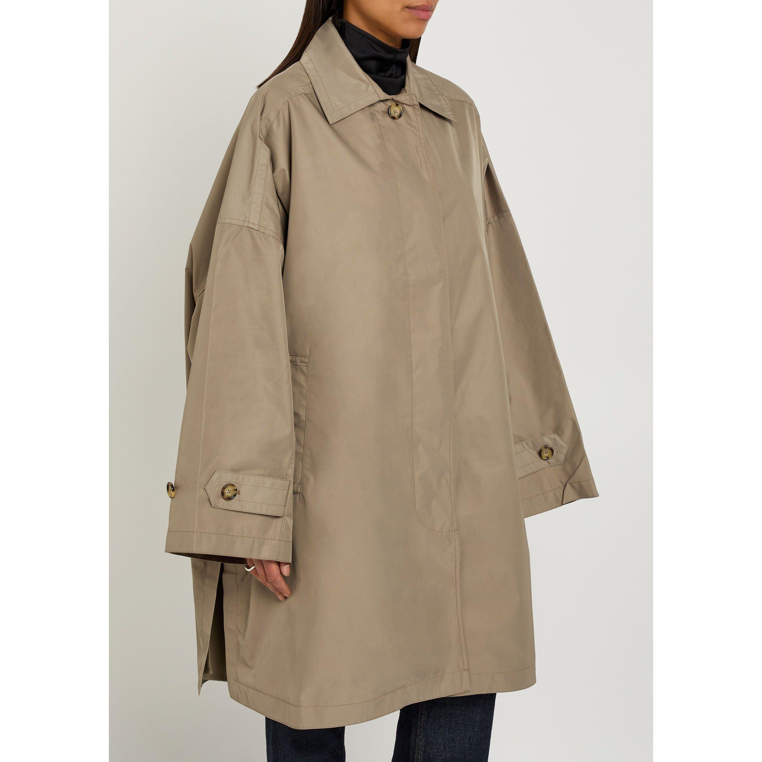 TAUPE - Toteme - Women's Car Coat Oversized-Fit Overcoat - 2