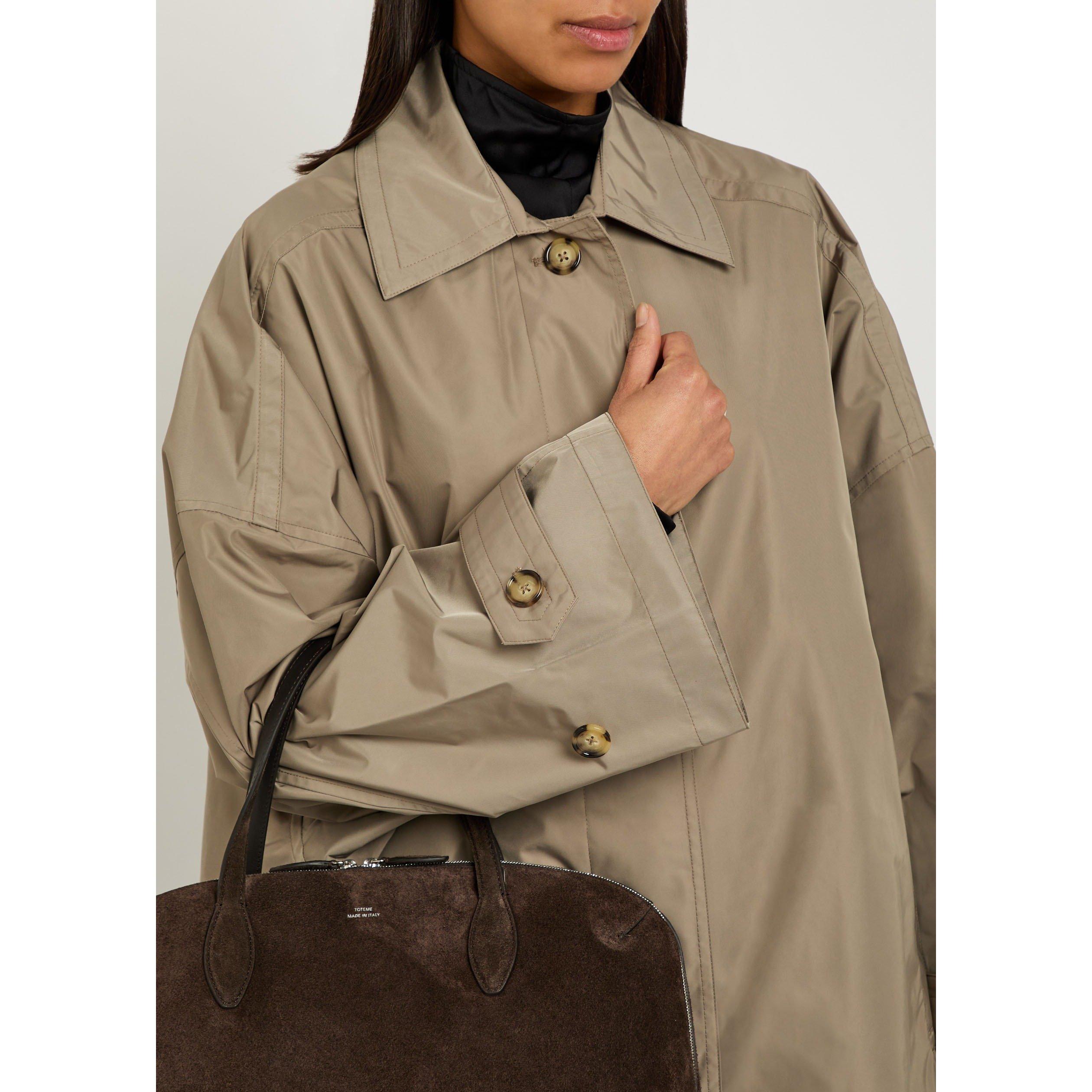 TAUPE - Toteme - Women's Car Coat Oversized-Fit Overcoat - 4