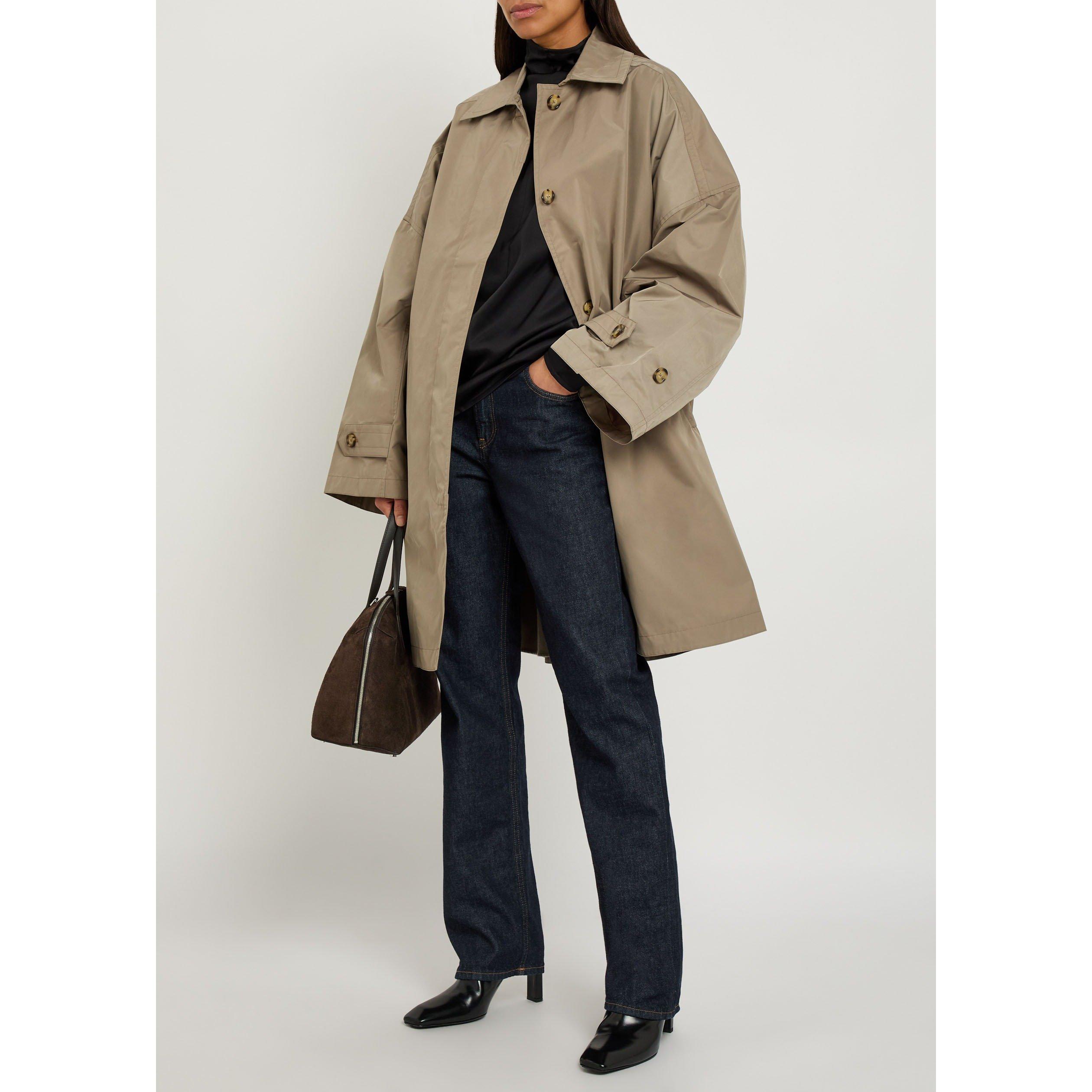 TAUPE - Toteme - Women's Car Coat Oversized-Fit Overcoat - 6