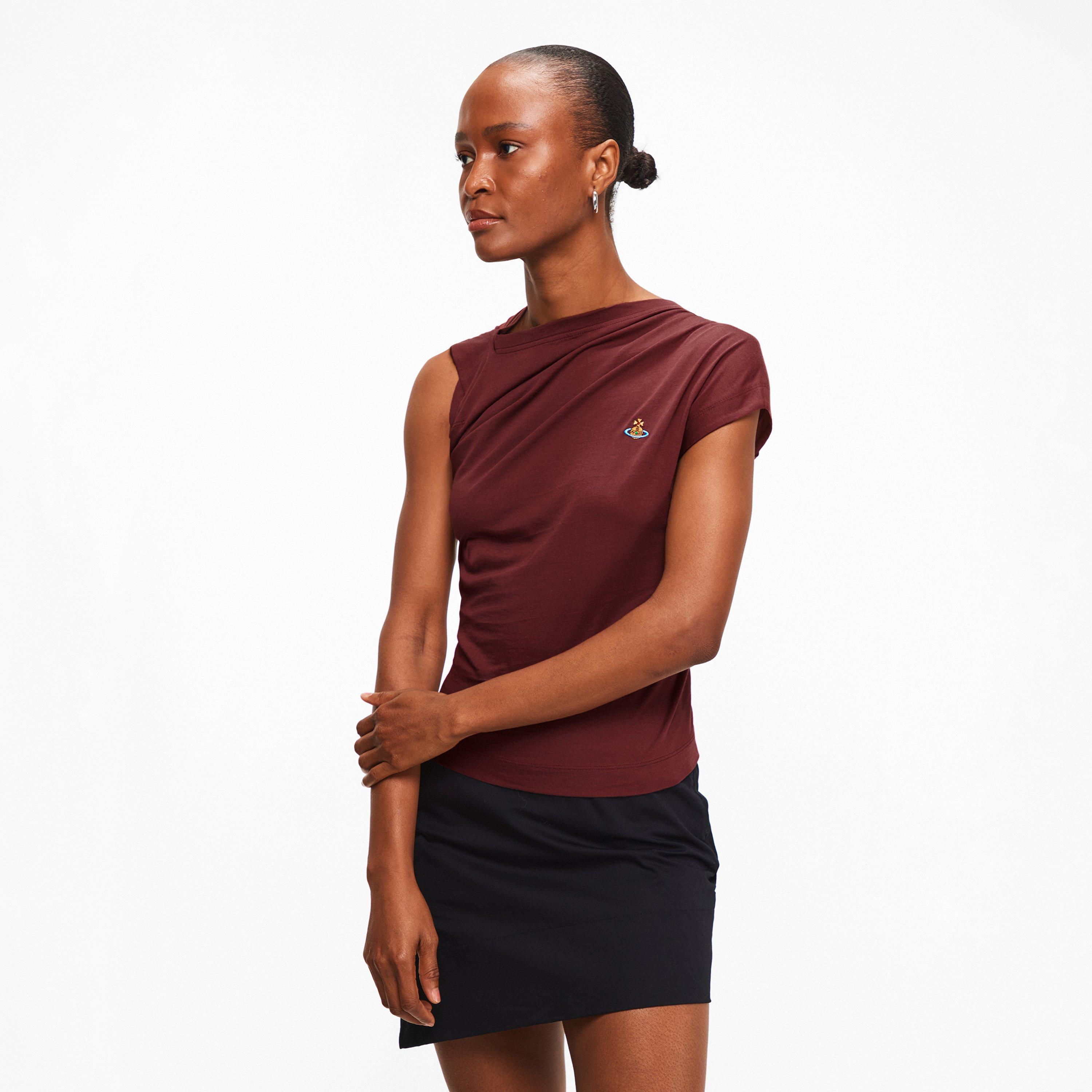Chocolate - Vivienne Westwood - Women's Logo Cotton Hebo Top T-Shirt - 3