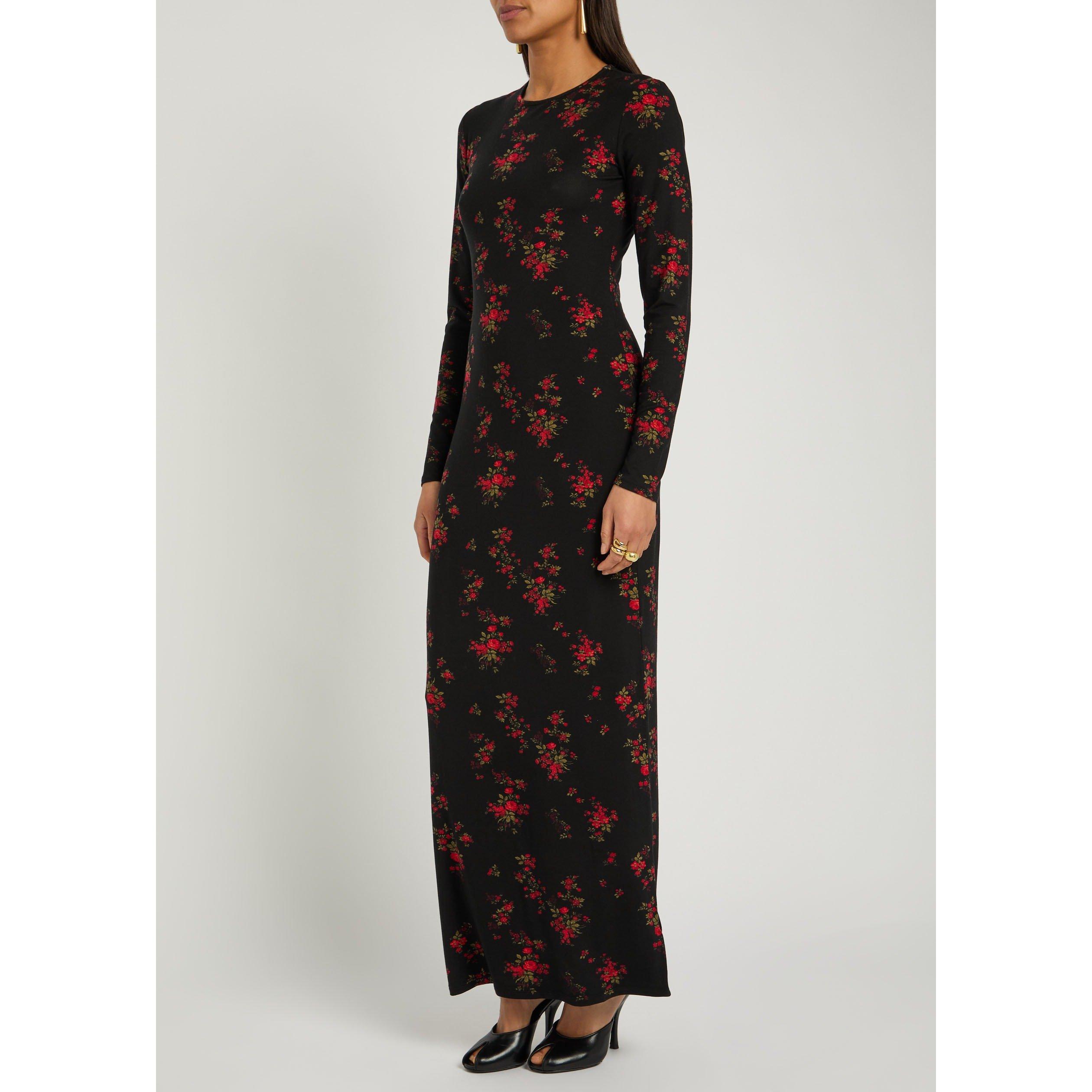BLACK AND OTHER - Reformation - Women's Tommie Lyocell Long-Sleeve Crew-Neck Slim-Fit Jumper Dress - 2