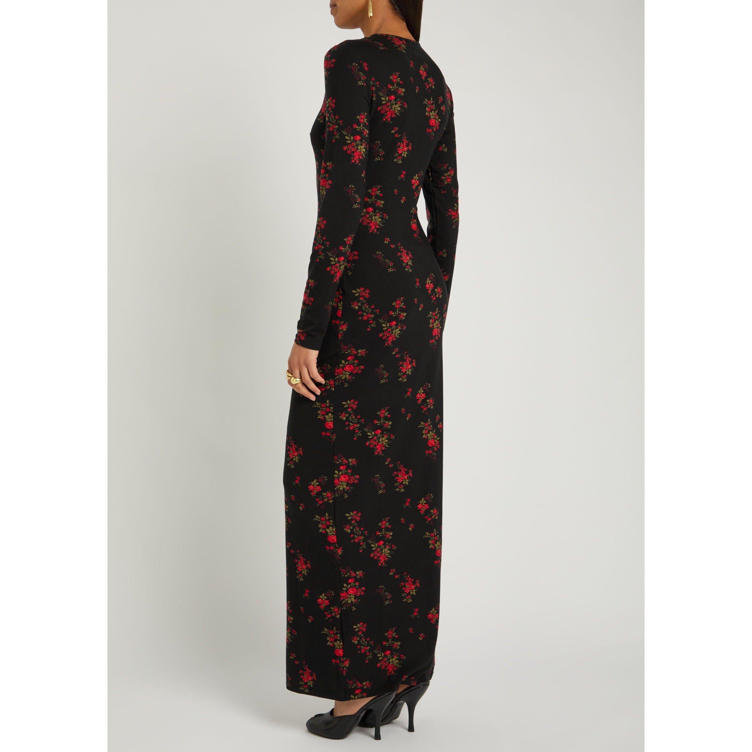 BLACK AND OTHER - Reformation - Women's Tommie Lyocell Long-Sleeve Crew-Neck Slim-Fit Jumper Dress - 3