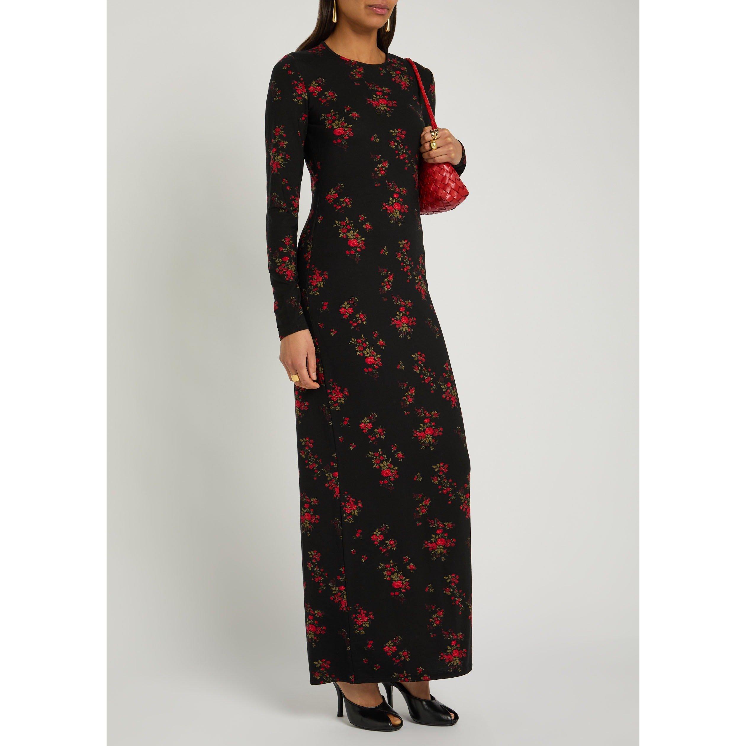 BLACK AND OTHER - Reformation - Women's Tommie Lyocell Long-Sleeve Crew-Neck Slim-Fit Jumper Dress - 5