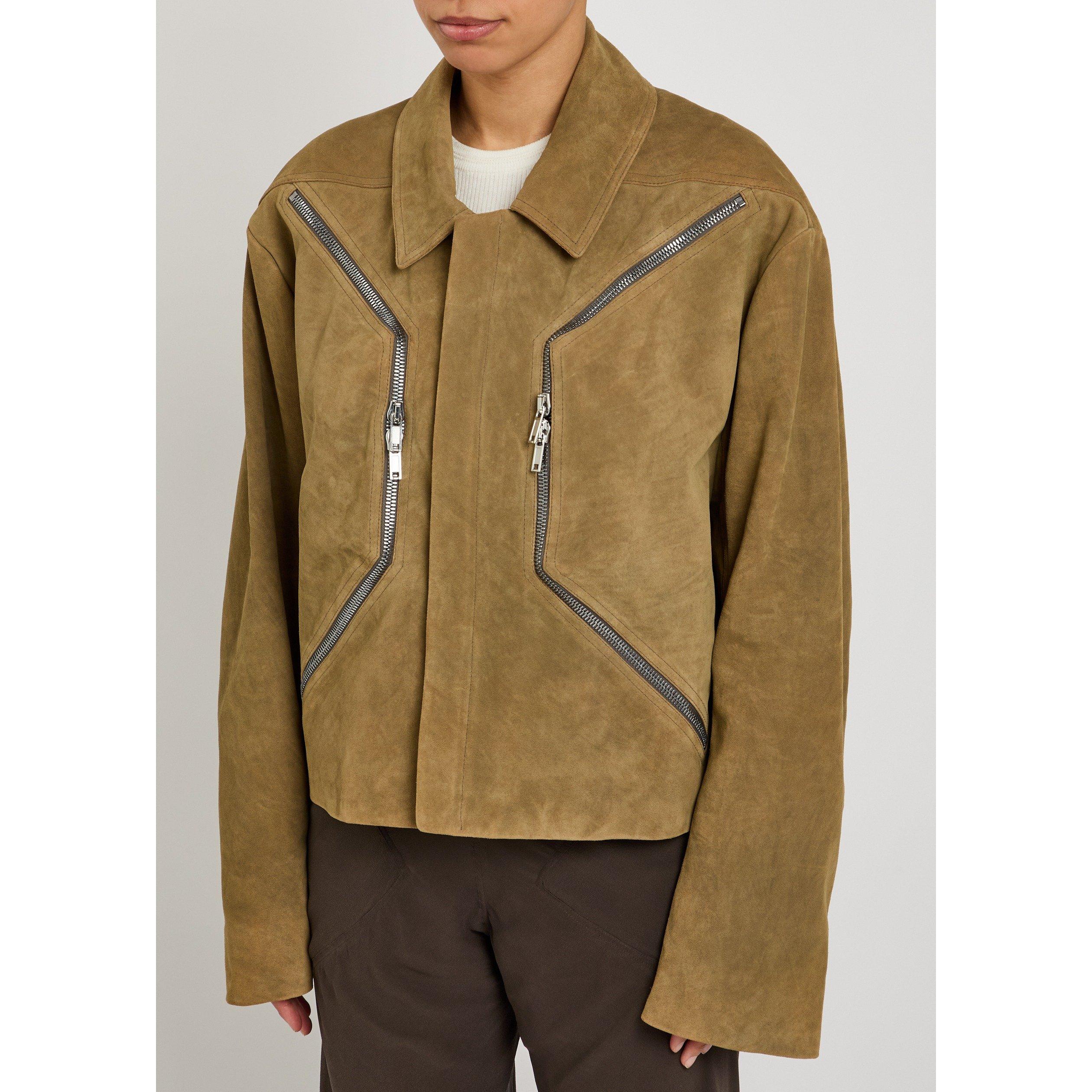 BROWN - Rick Owens - Women's Heizer Mac Leather Jacket - 2