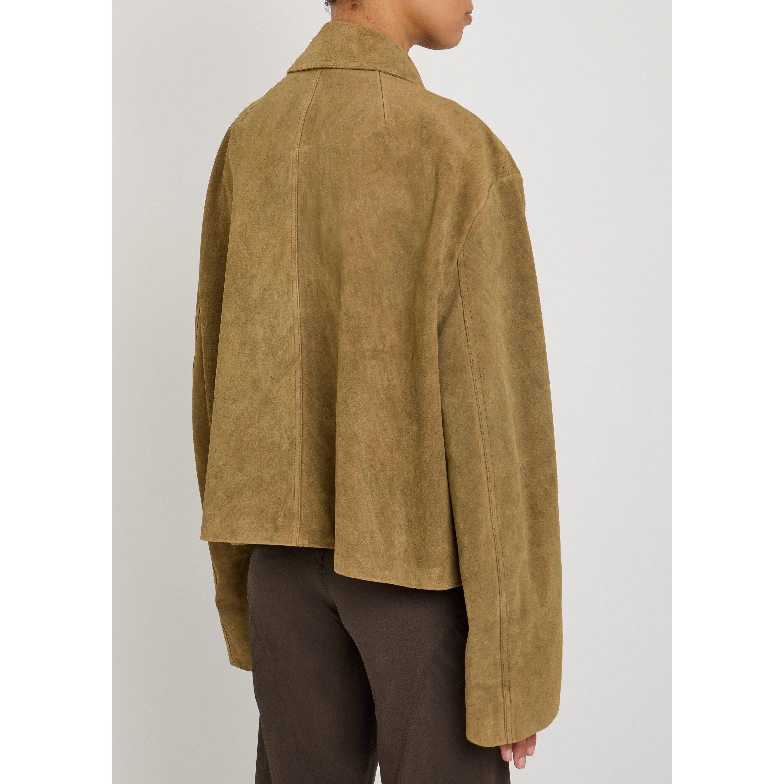 BROWN - Rick Owens - Women's Heizer Mac Leather Jacket - 3