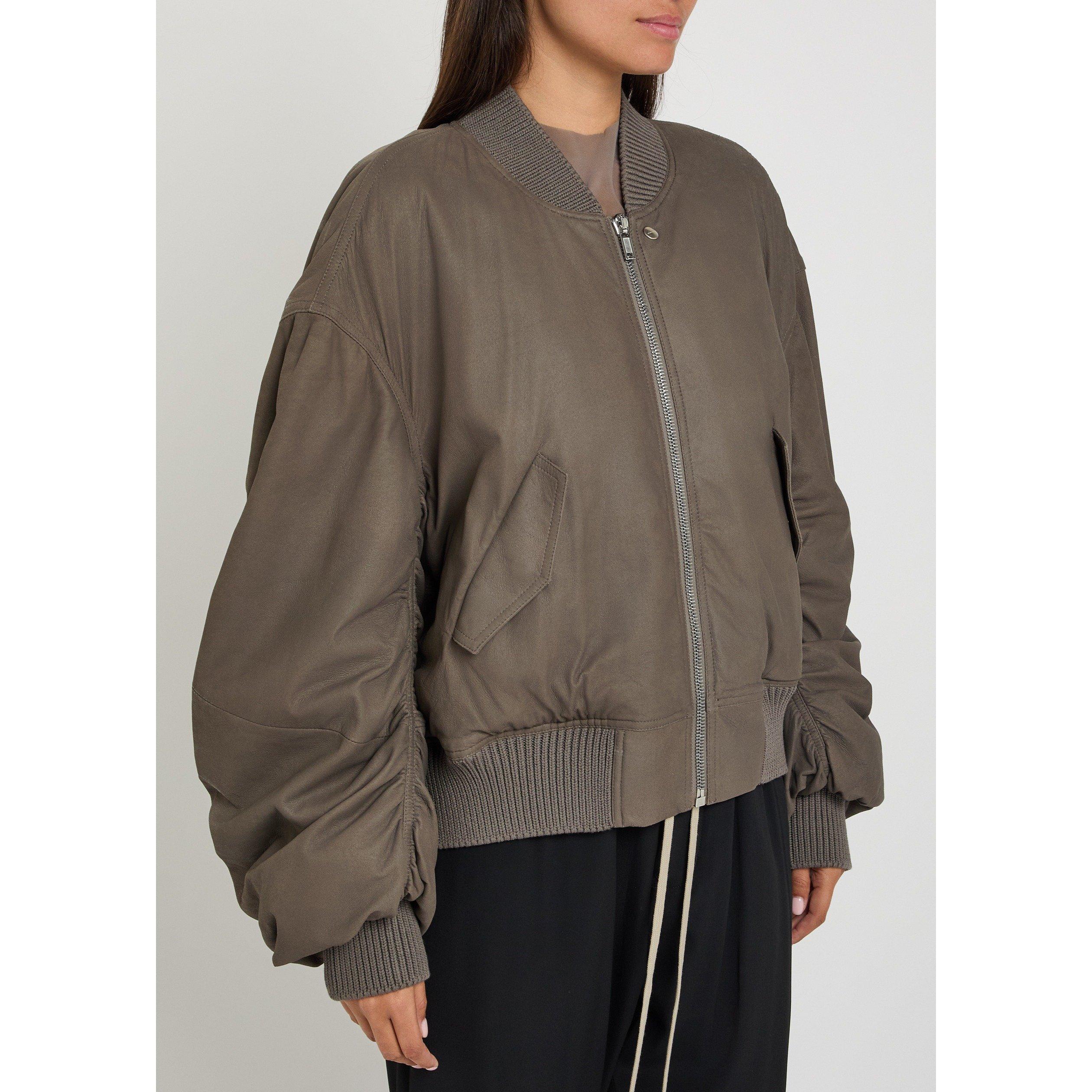 LIGHT BROWN - Rick Owens - Women's Secchia Flight Leather Bomber Jacket - 2