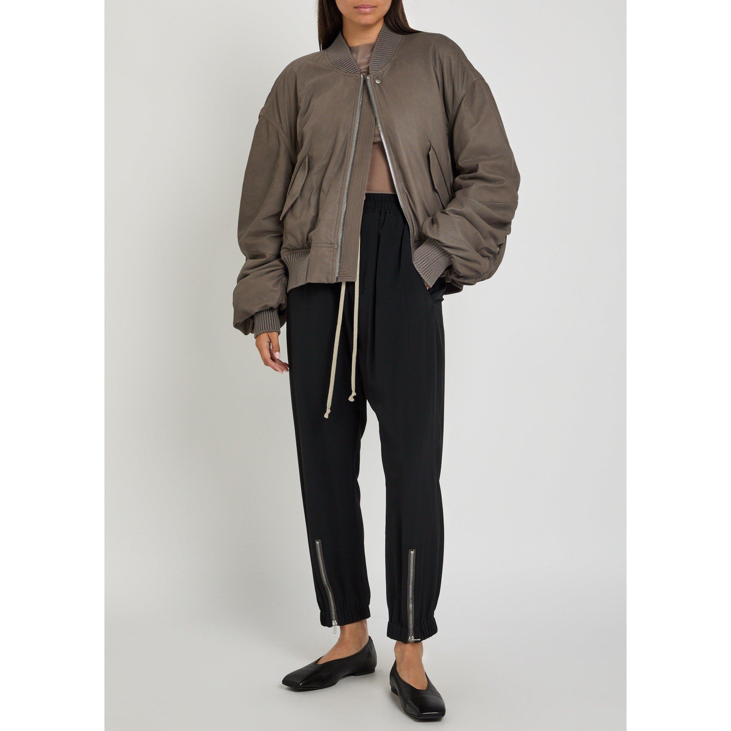LIGHT BROWN - Rick Owens - Women's Secchia Flight Leather Bomber Jacket - 5