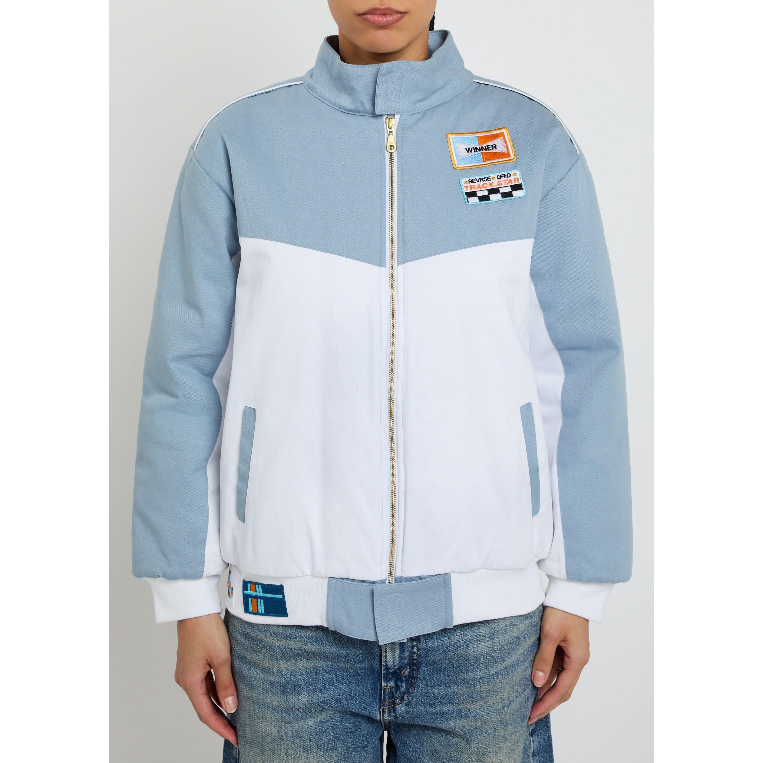 BLUE AND WHITE - AN Y2 - JKT FORMULA BOMBER COTTON CANV - 2