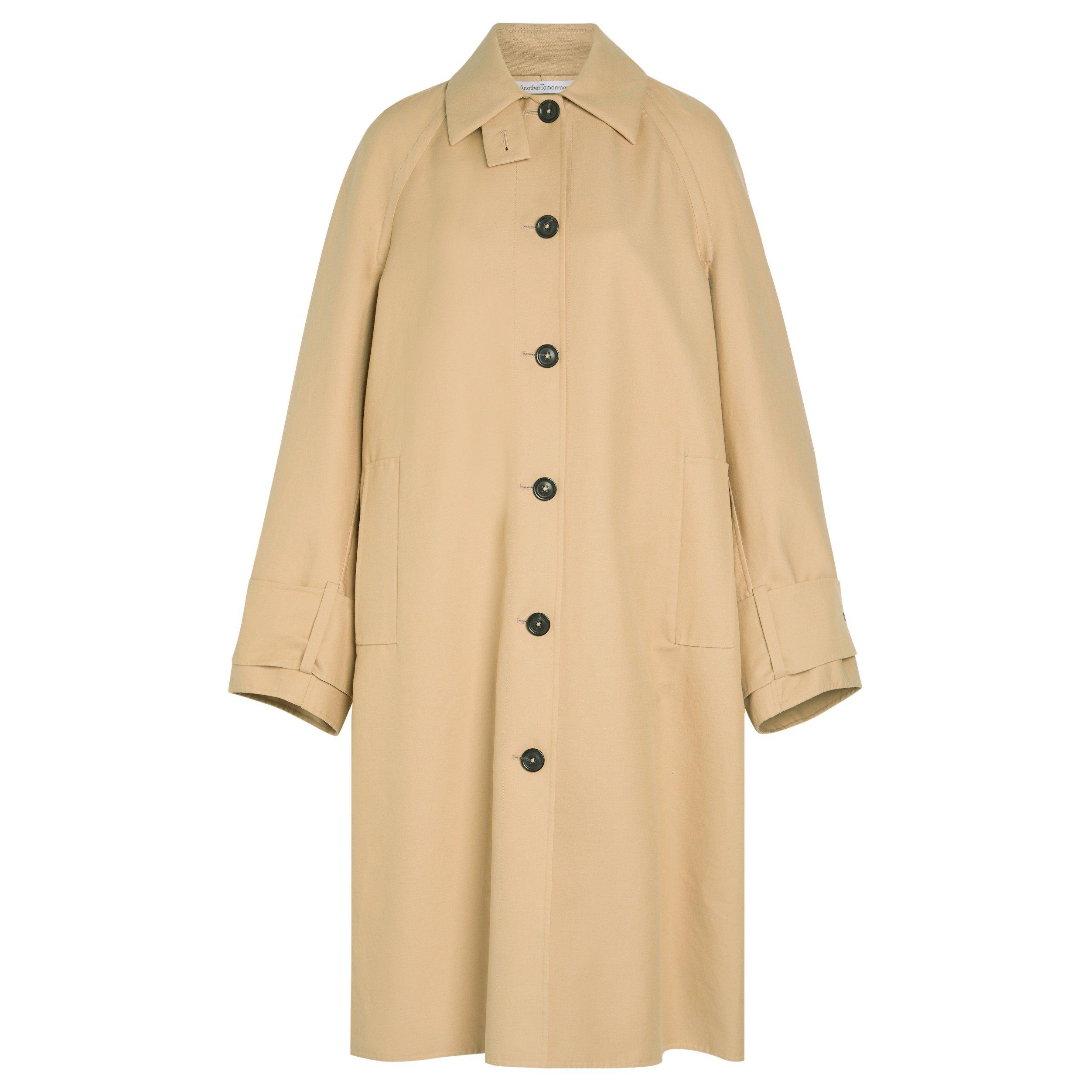 KHAKI - Another Tomorrow - DOUBLE FACE BALMACAAN - 1