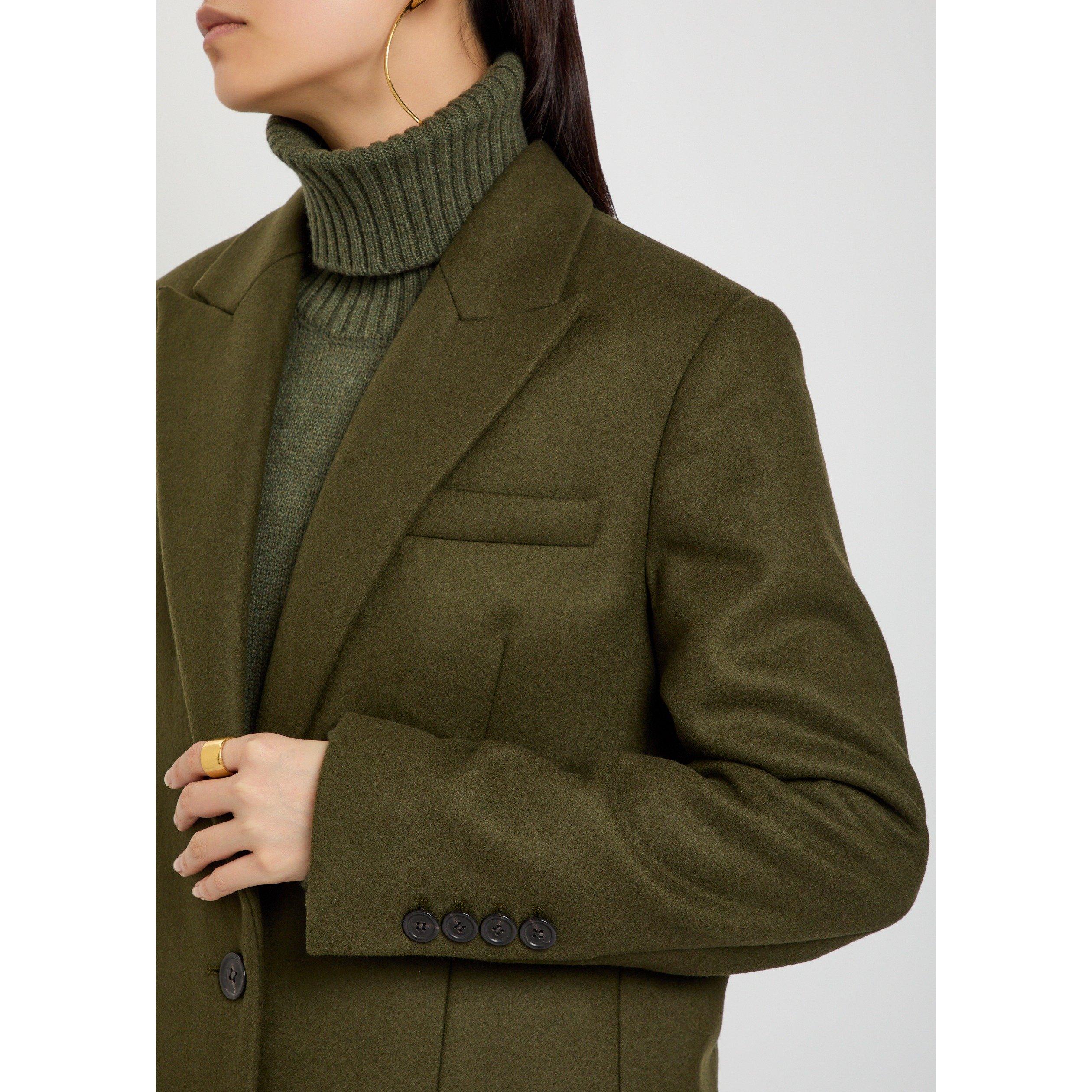 DARK GREEN - Another Tomorrow - TAILORED OVERCOAT - 4