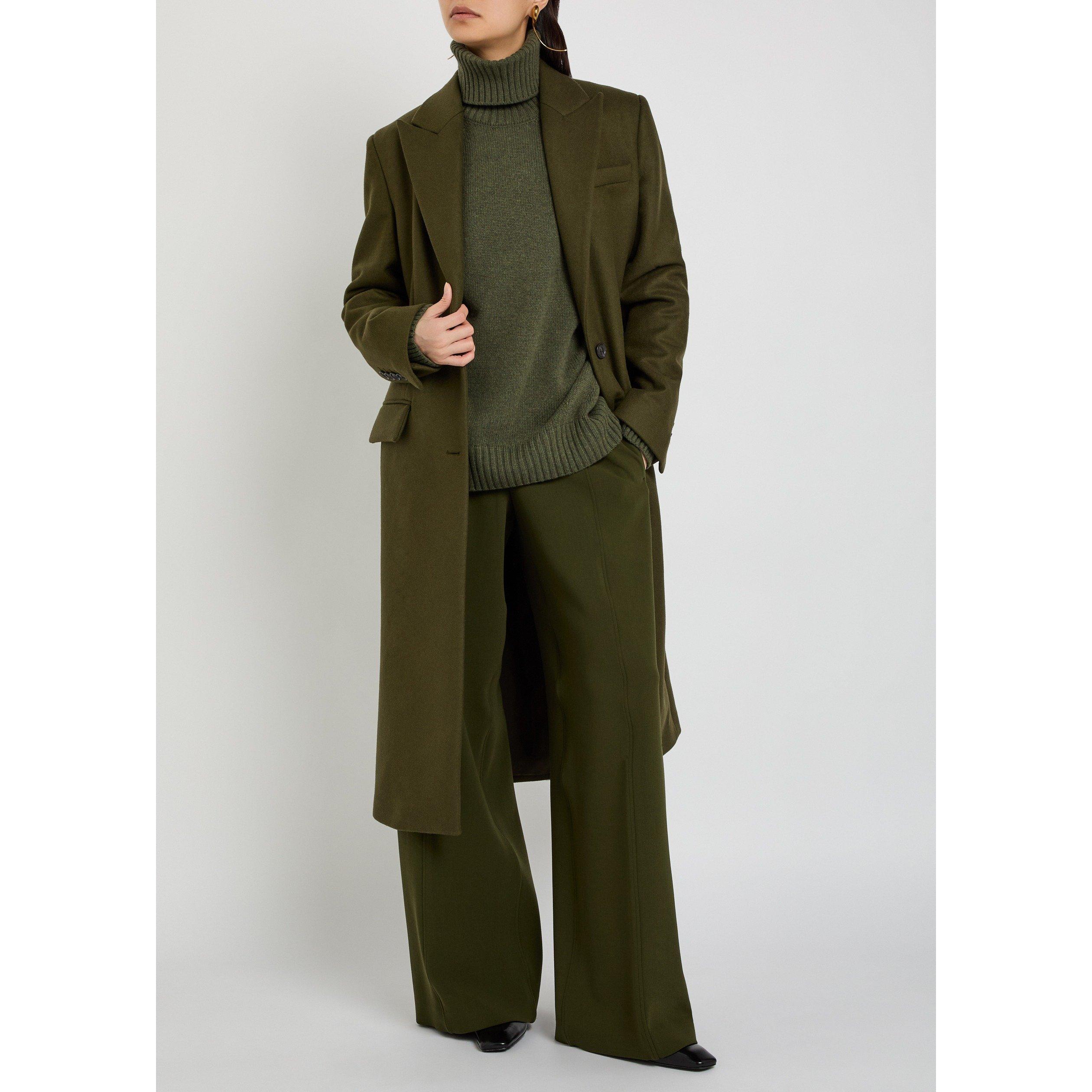 DARK GREEN - Another Tomorrow - TAILORED OVERCOAT - 5