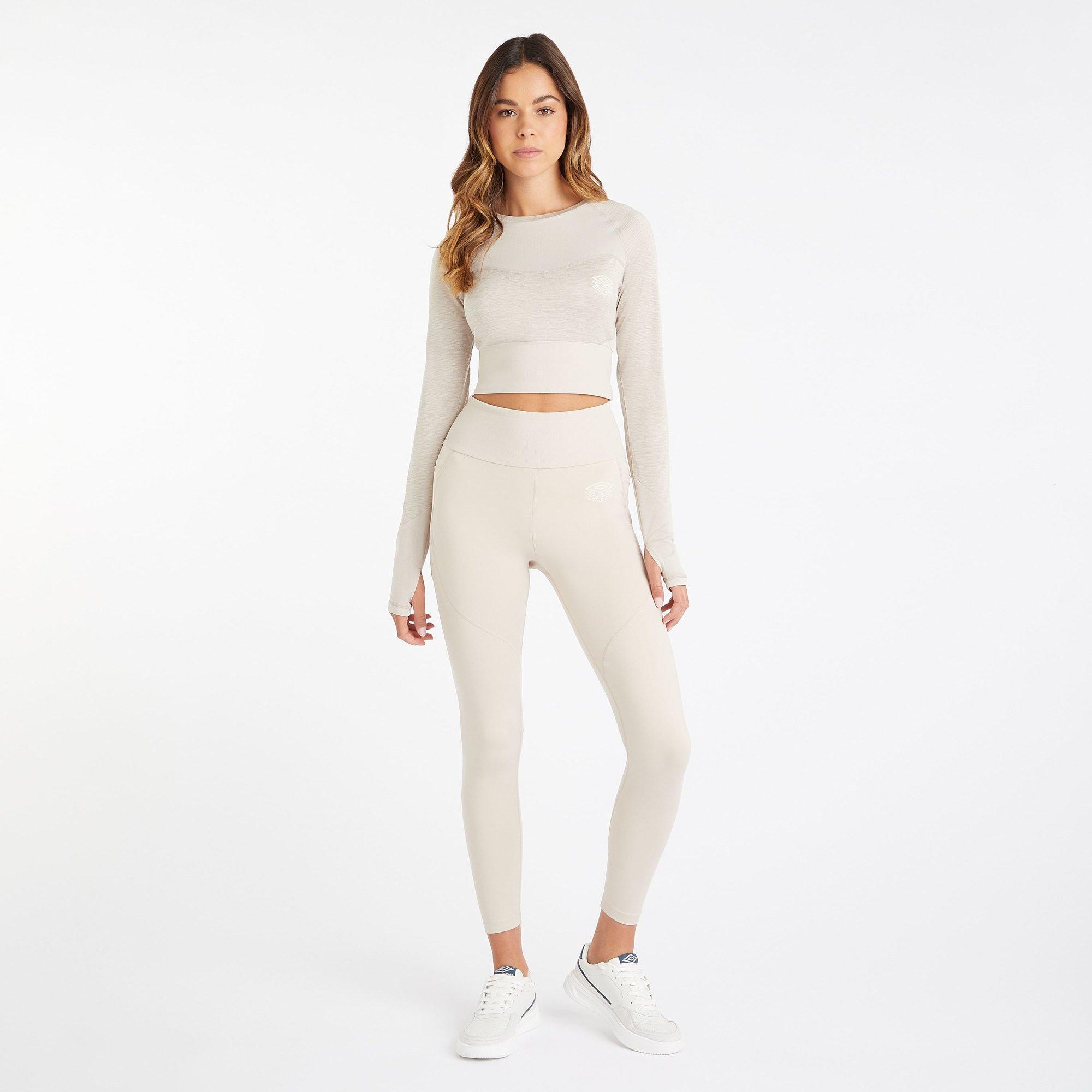 Slvr Gry Mrl - Umbro - UA Pro Training Long-Sleeved Crop Top - 3