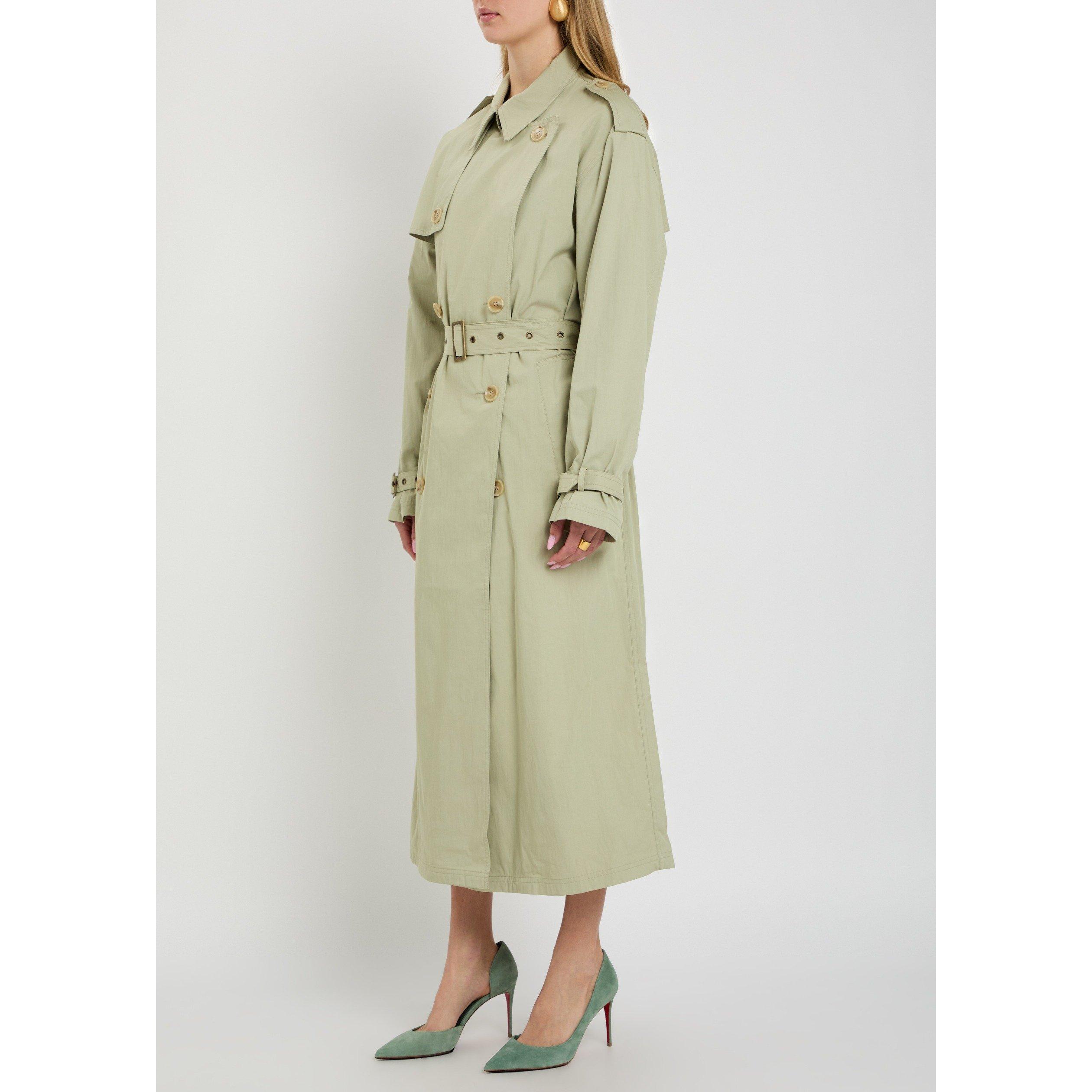 LIGHT GREEN - Ronny Kobo - Women's Cohen Cotton Oversized-Fit Trench Coat - 2