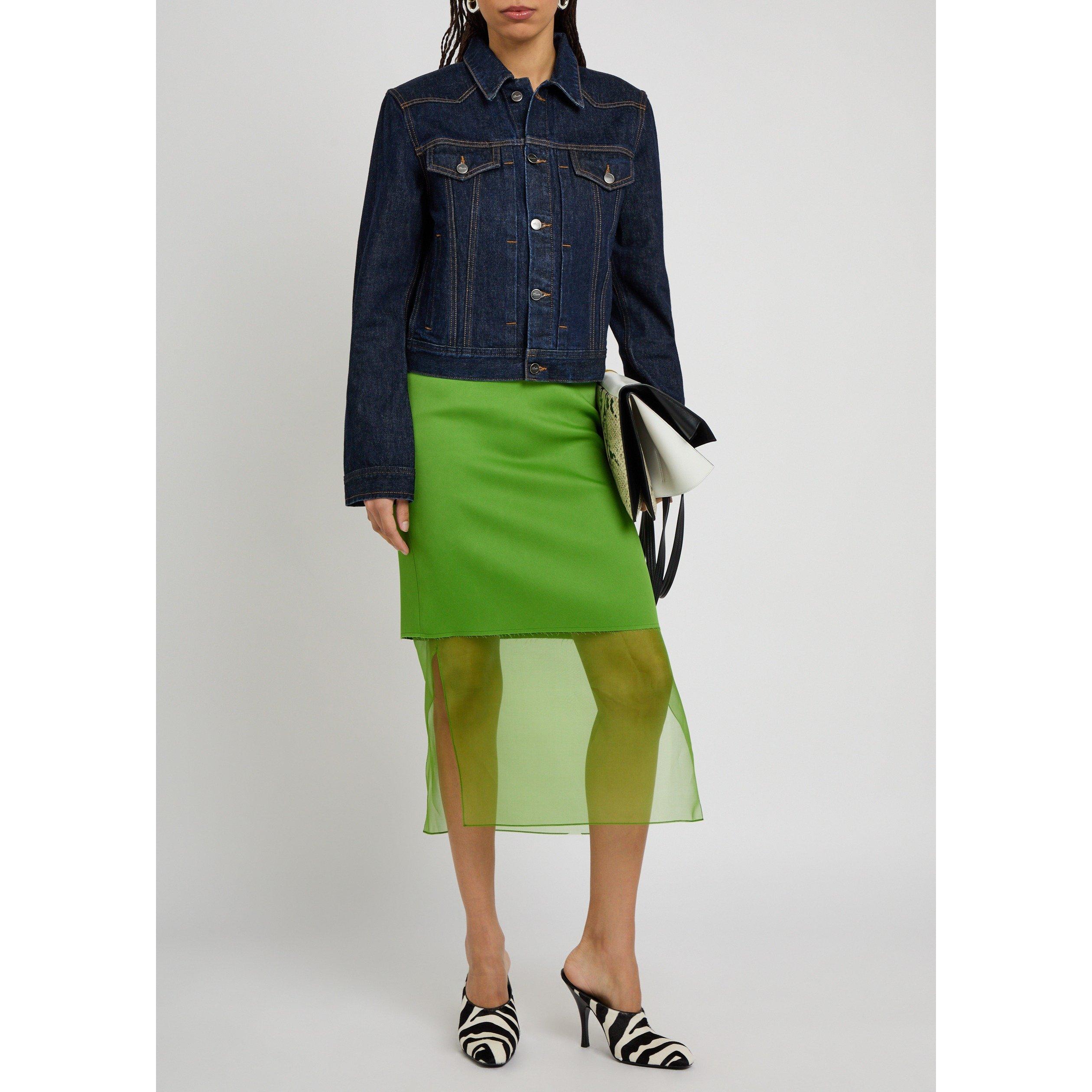 INDIGO - Khaite - Women's Augustine Cotton Oversized-Fit Denim Jacket - 5