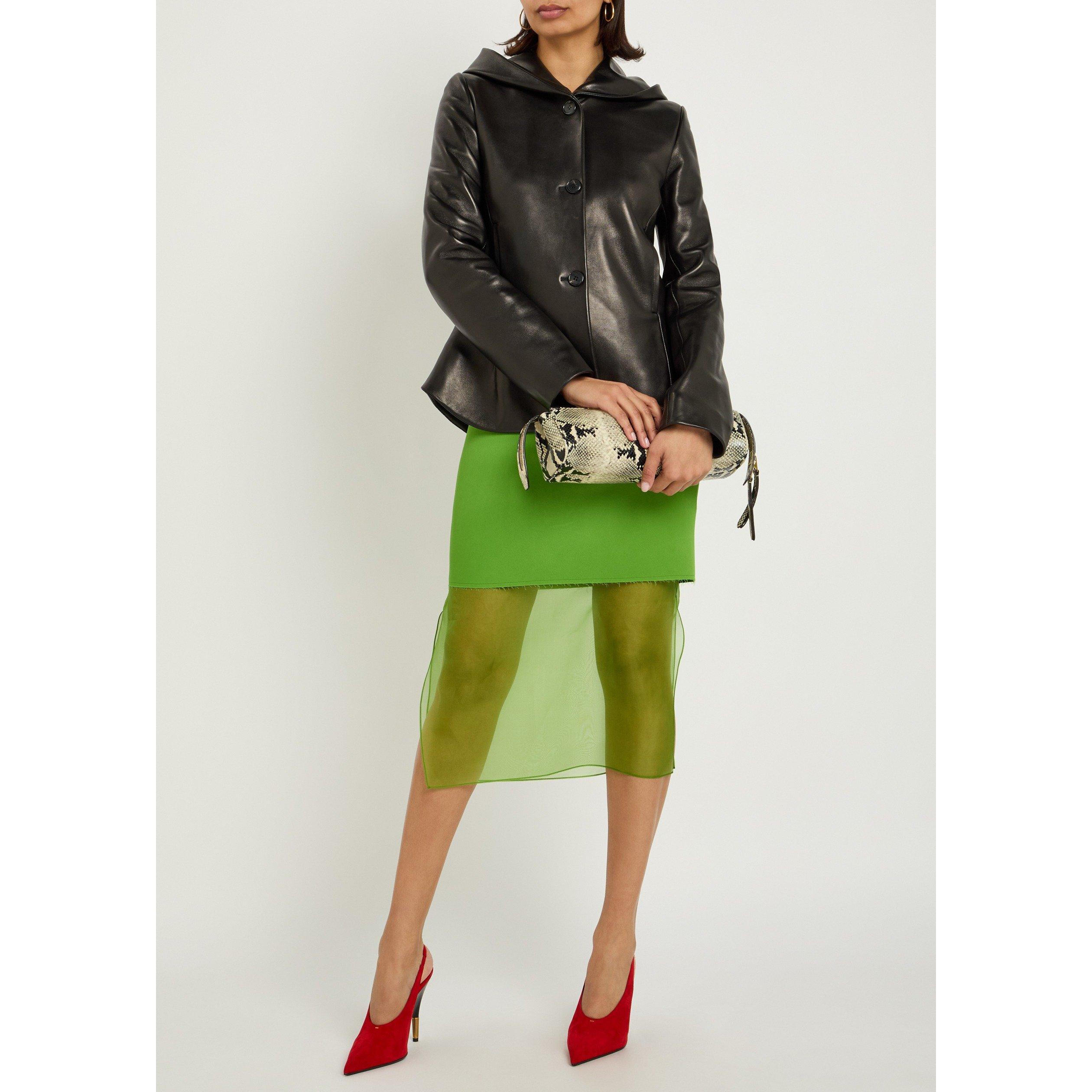 BLACK - Khaite - Women's June Peplum Leather Jacket - 5