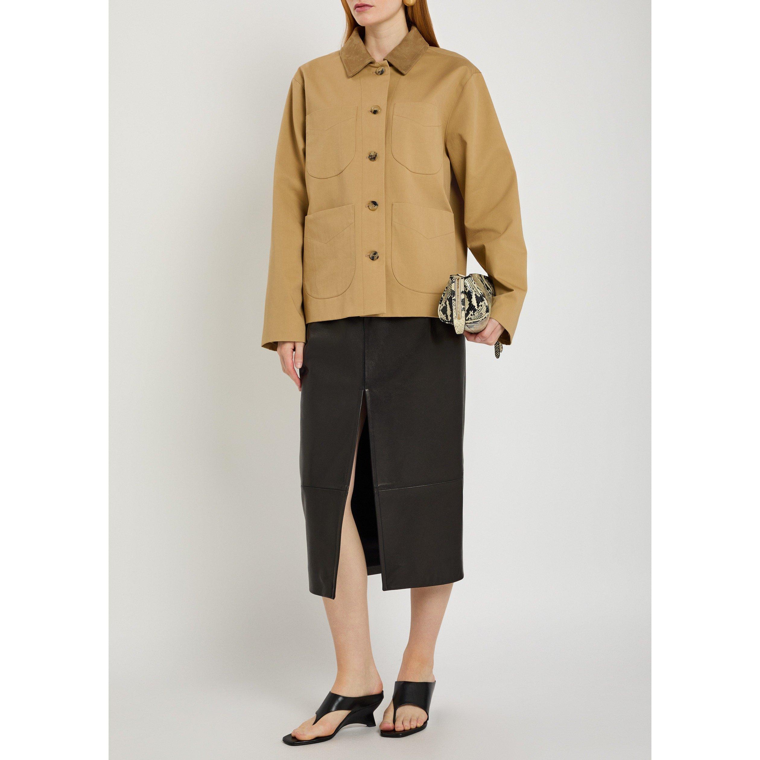 BEIGE - Khaite - Women's Wyatt Cotton Barn Jacket - 5