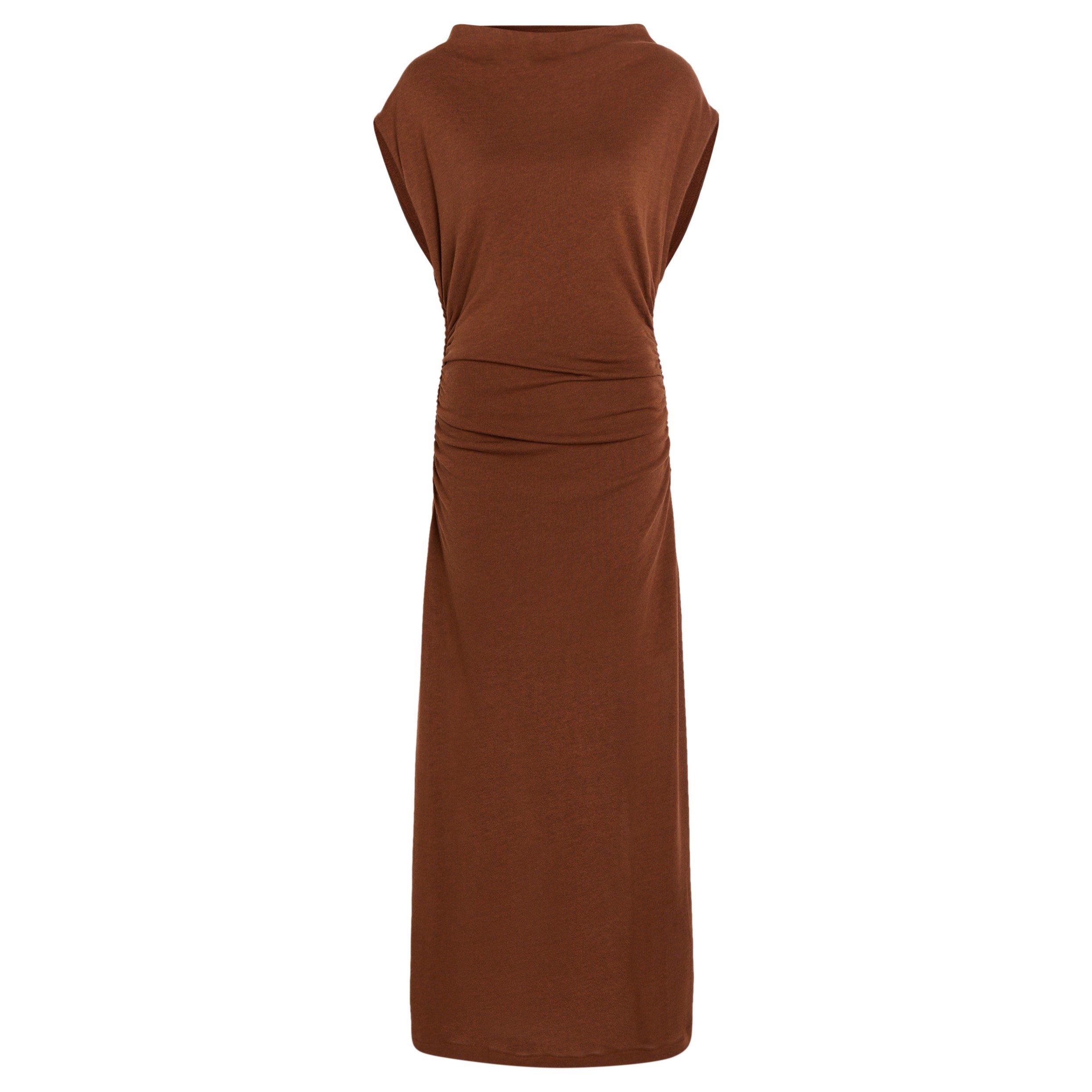 BRONZE - AKYN - FITTED JERSEY MIDI DRESS WITH - 1