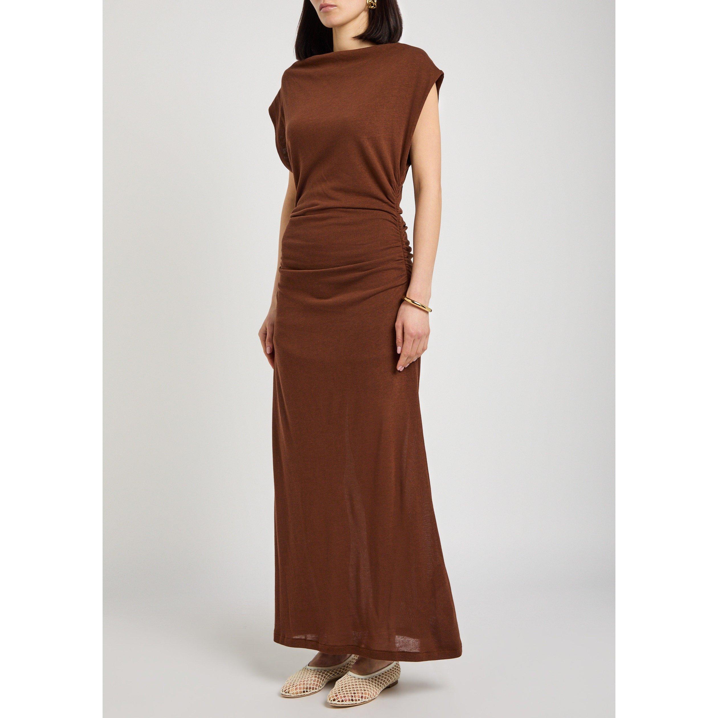 BRONZE - AKYN - FITTED JERSEY MIDI DRESS WITH - 2