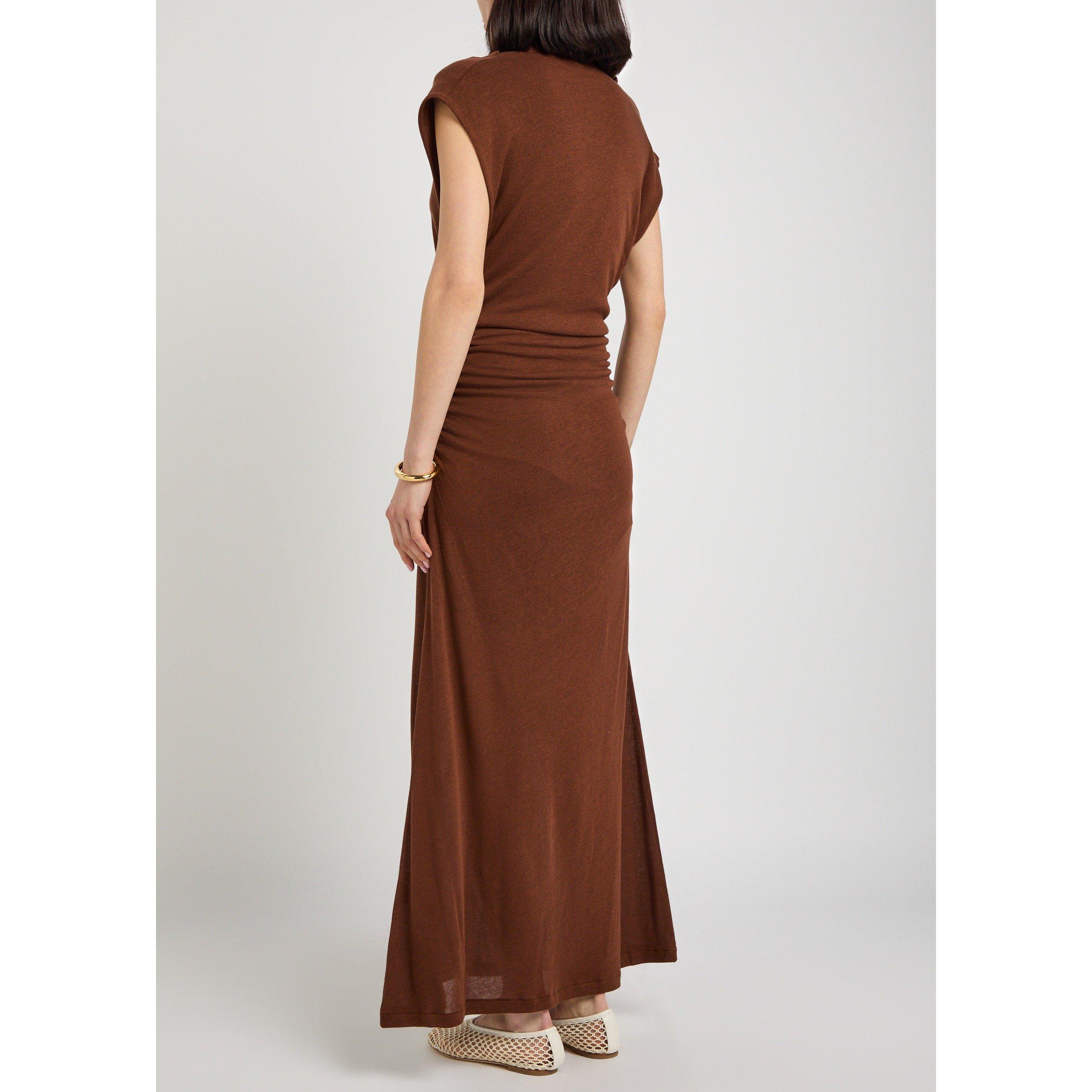 BRONZE - AKYN - FITTED JERSEY MIDI DRESS WITH - 3