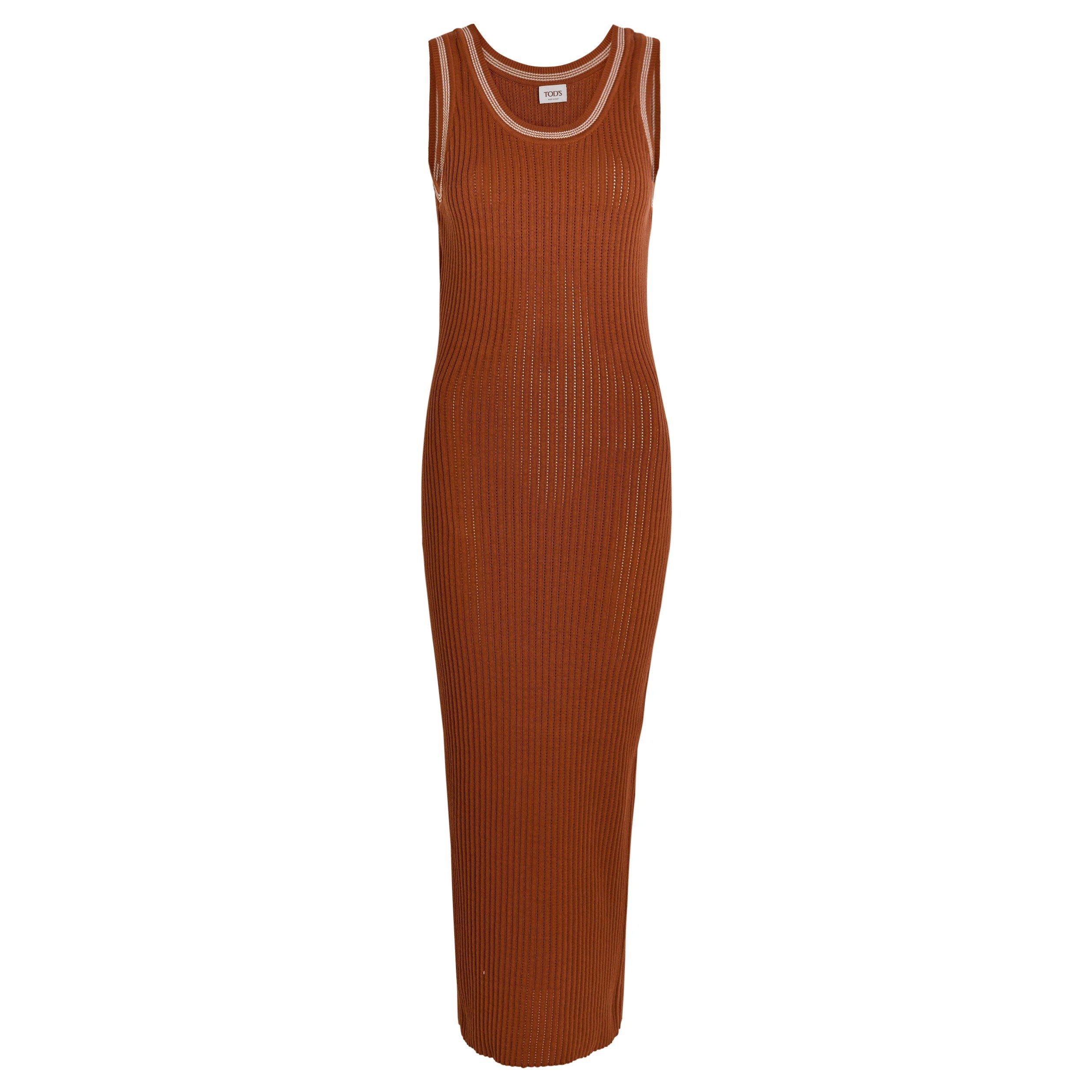 TERRACOTTA - Tods - KNITTED DRESS - FULL SUMM