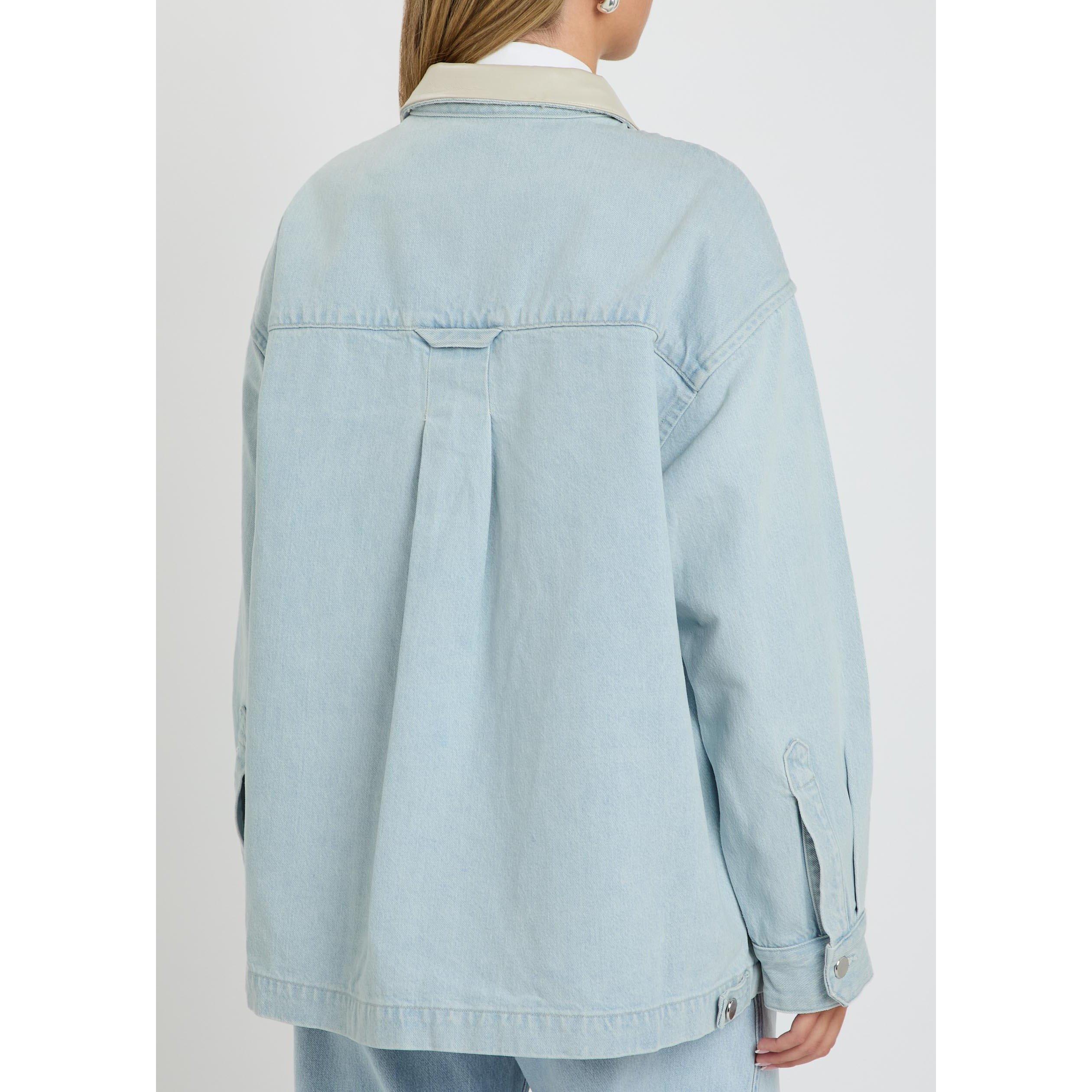 LIGHT BLUE - Agolde - Women's Oversized Denim Field Jacket - 3