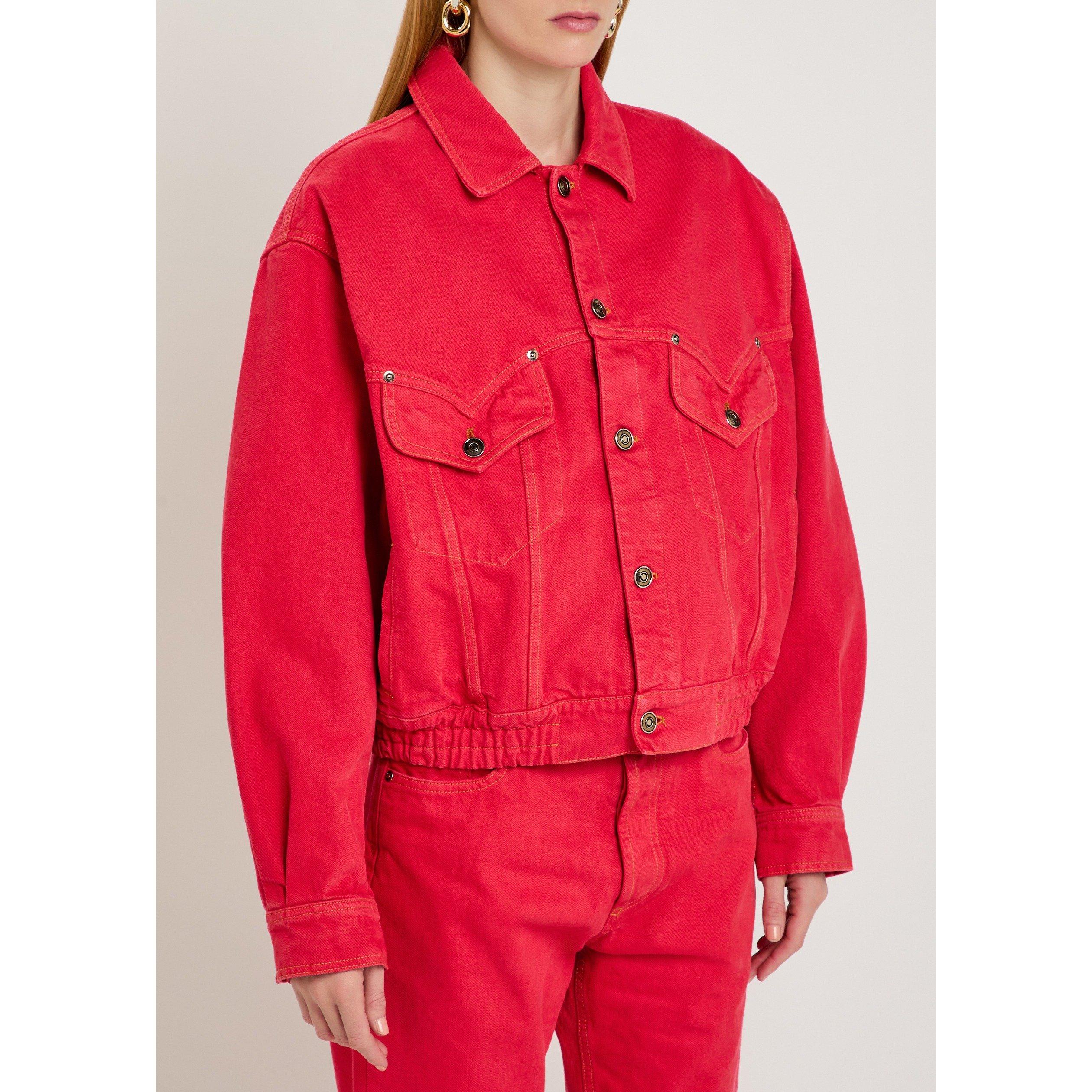 RED - Versace - BLOUSON DENIM NON-STRETCH COLO - 2
