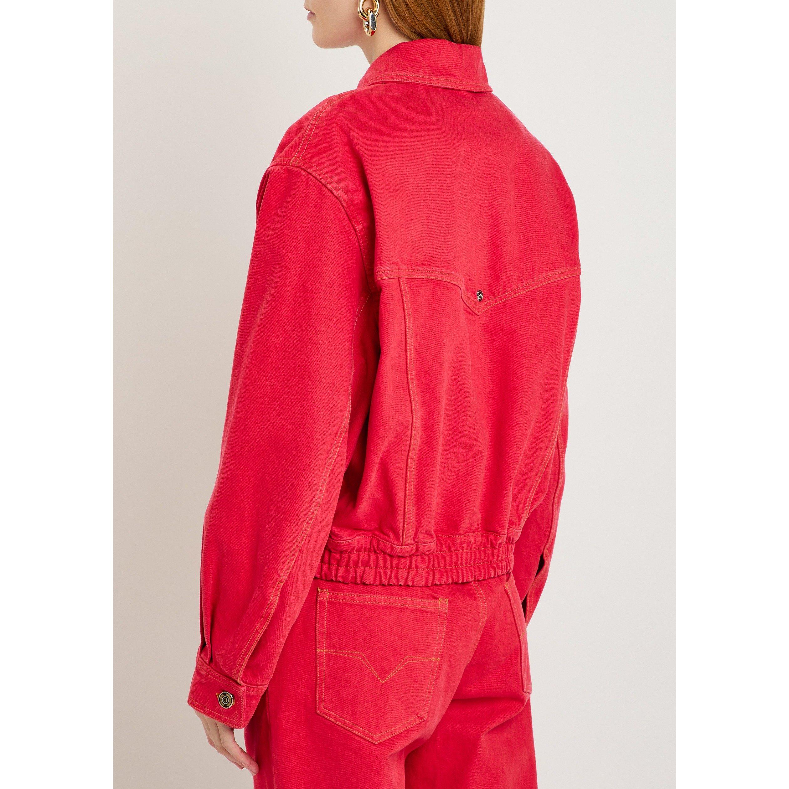 RED - Versace - BLOUSON DENIM NON-STRETCH COLO - 3