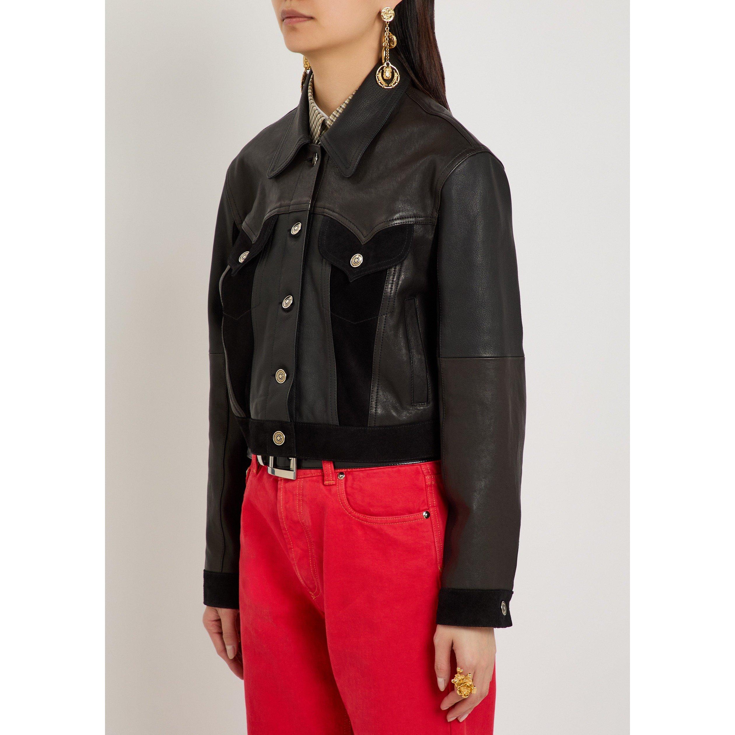 BLACK - Versace - JACKET LEATHER UNIT MIX - 2