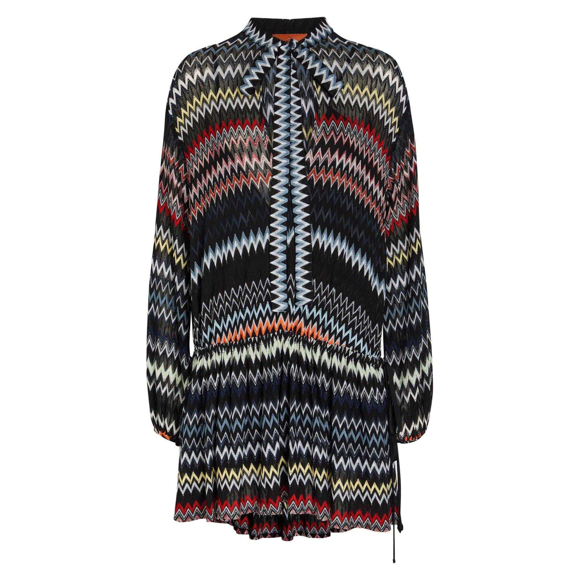 MULTICOLOURED - Missoni - Women's Chevron Knit Short Dress - 1
