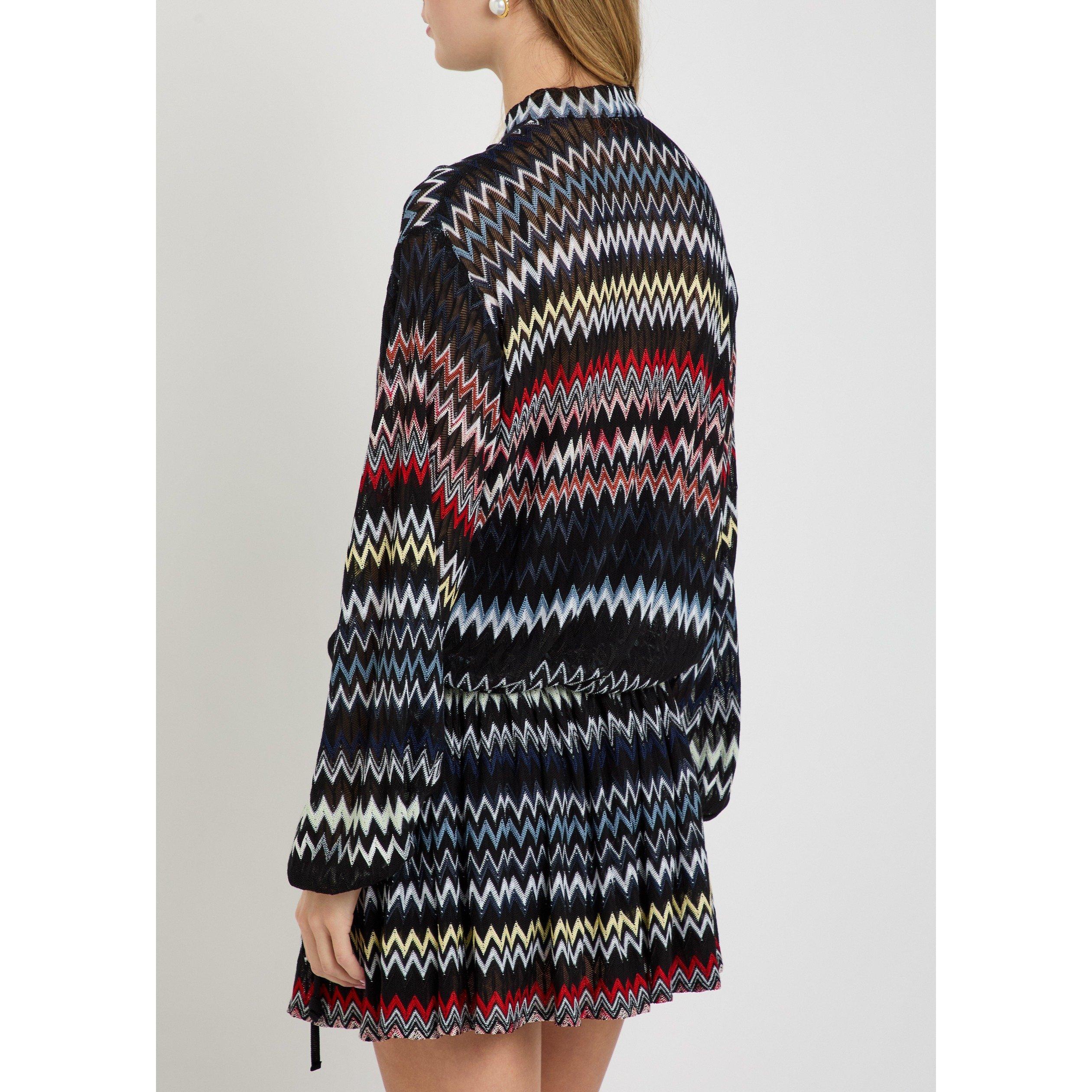 MULTICOLOURED - Missoni - Women's Chevron Knit Short Dress - 3
